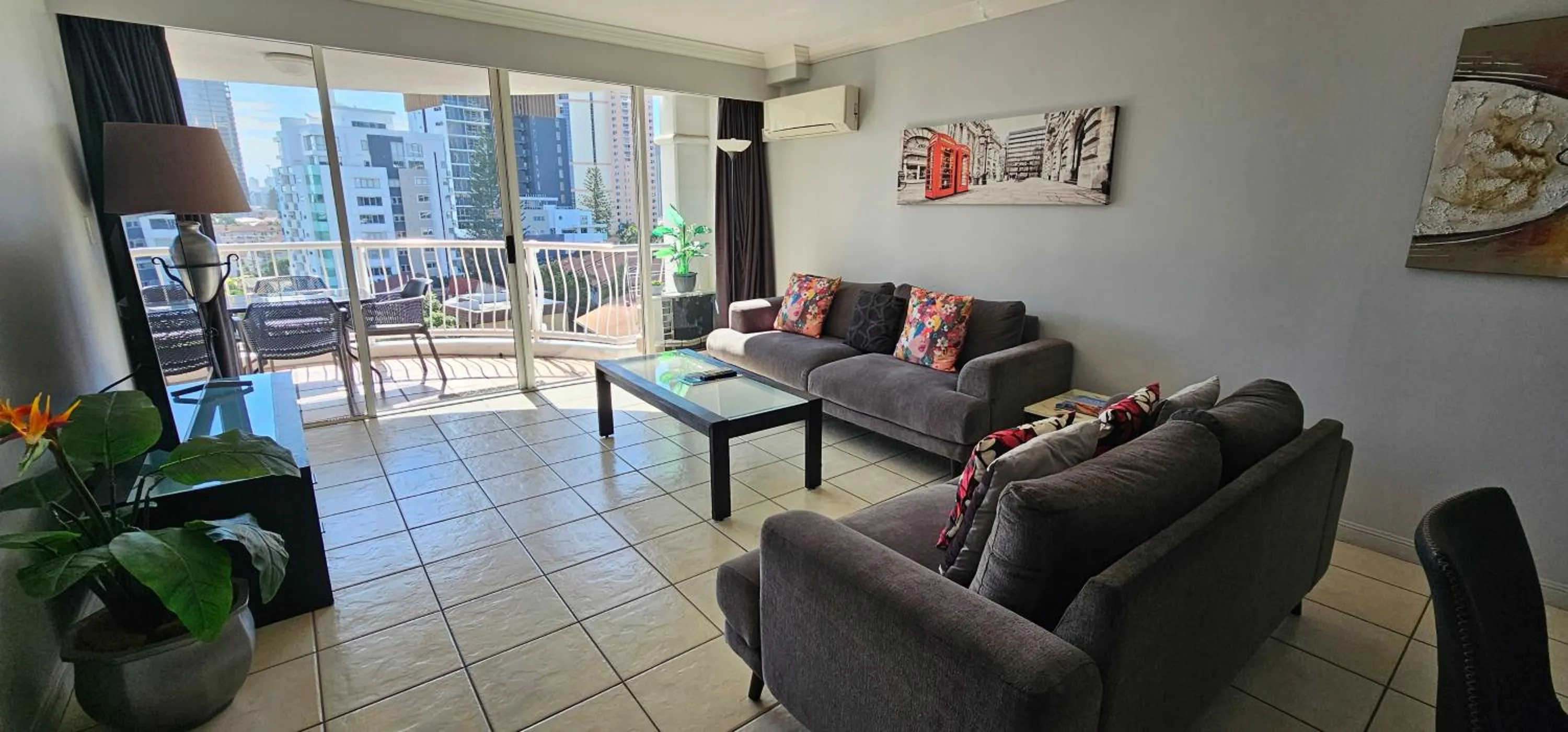 Living room in Broadbeach Holiday Apartments