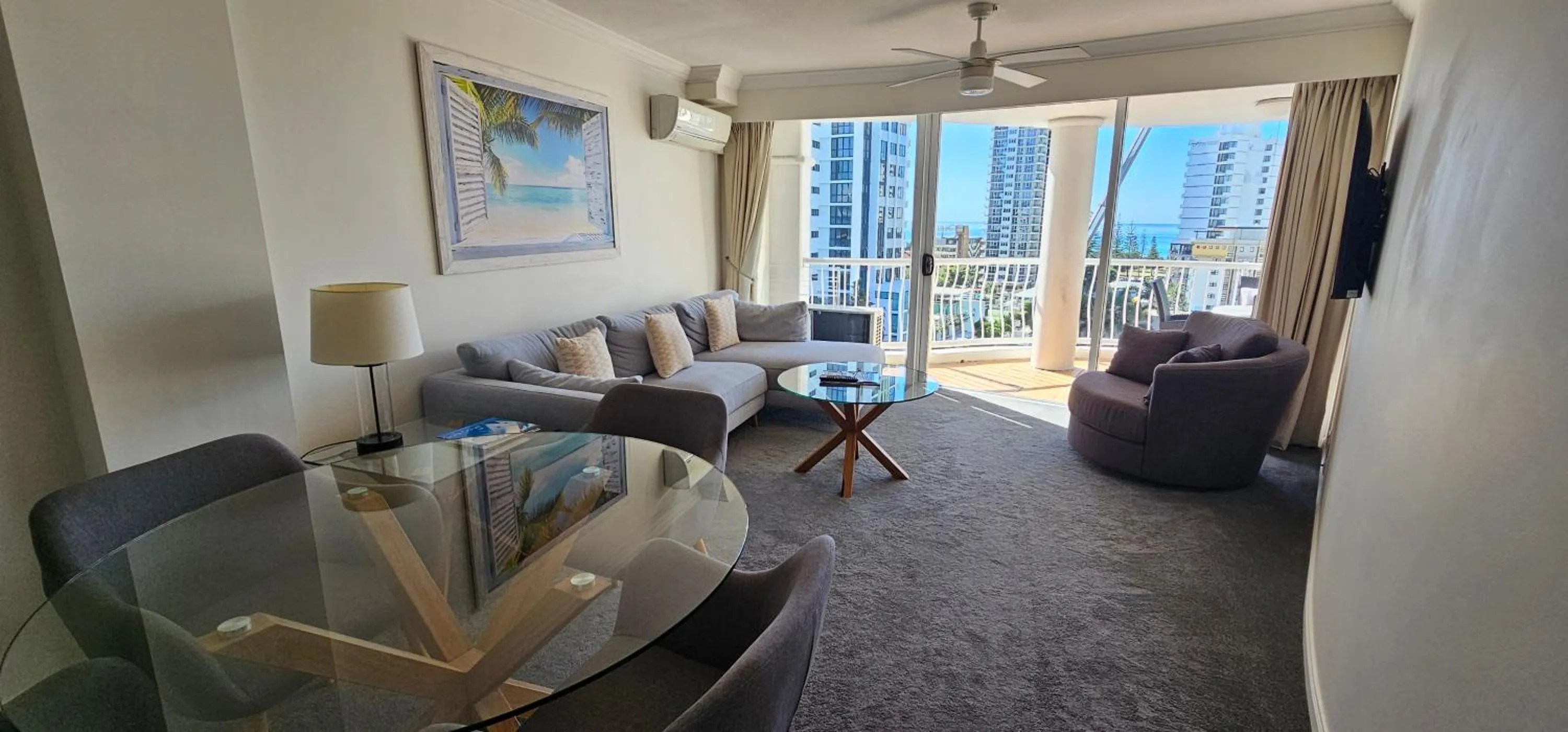 Living room in Broadbeach Holiday Apartments
