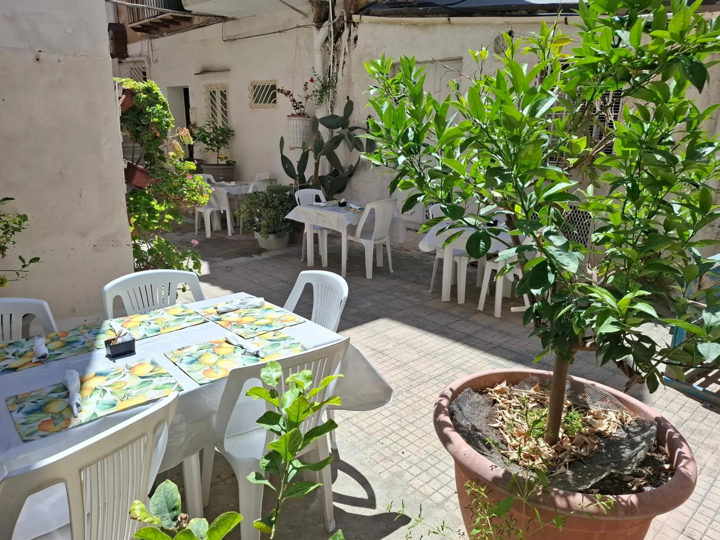 Inner courtyard view in Le Lumìe "Bed, Breakfast end Kitchen in the Room"