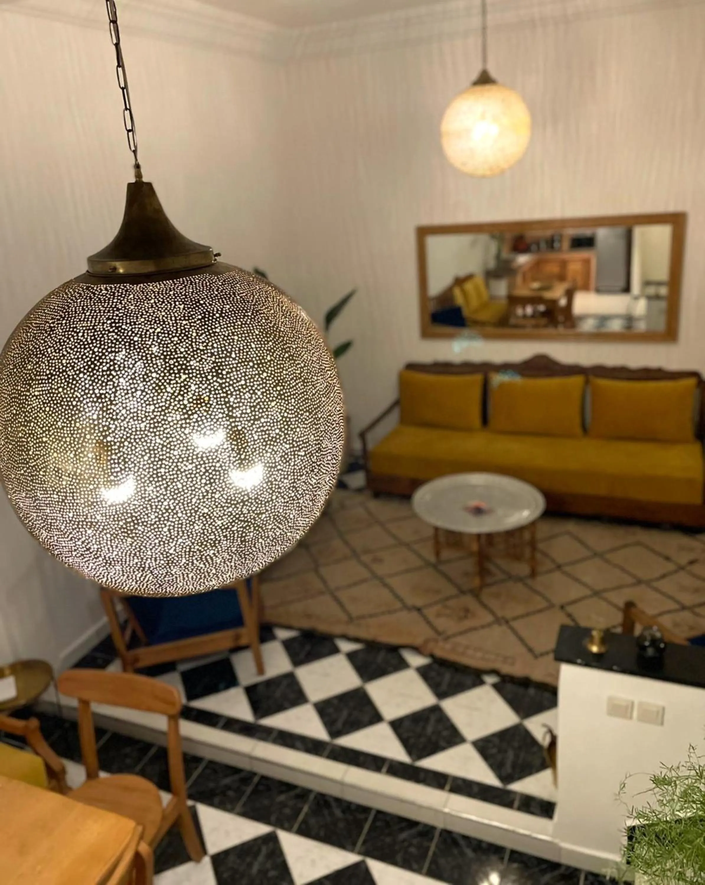 Seating area in Riad with 3 Swimming Pools