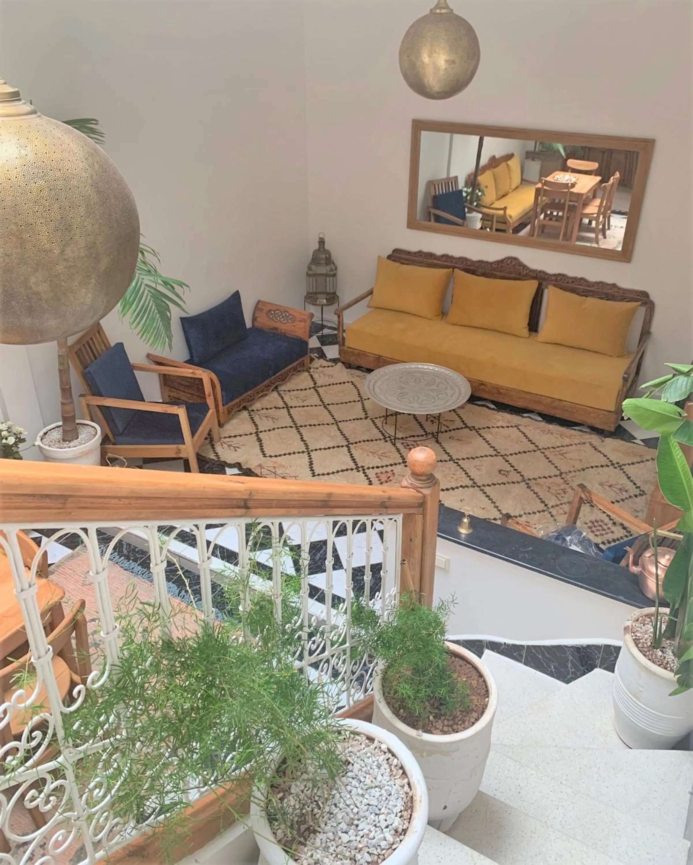 Living room in Riad with 3 Swimming Pools
