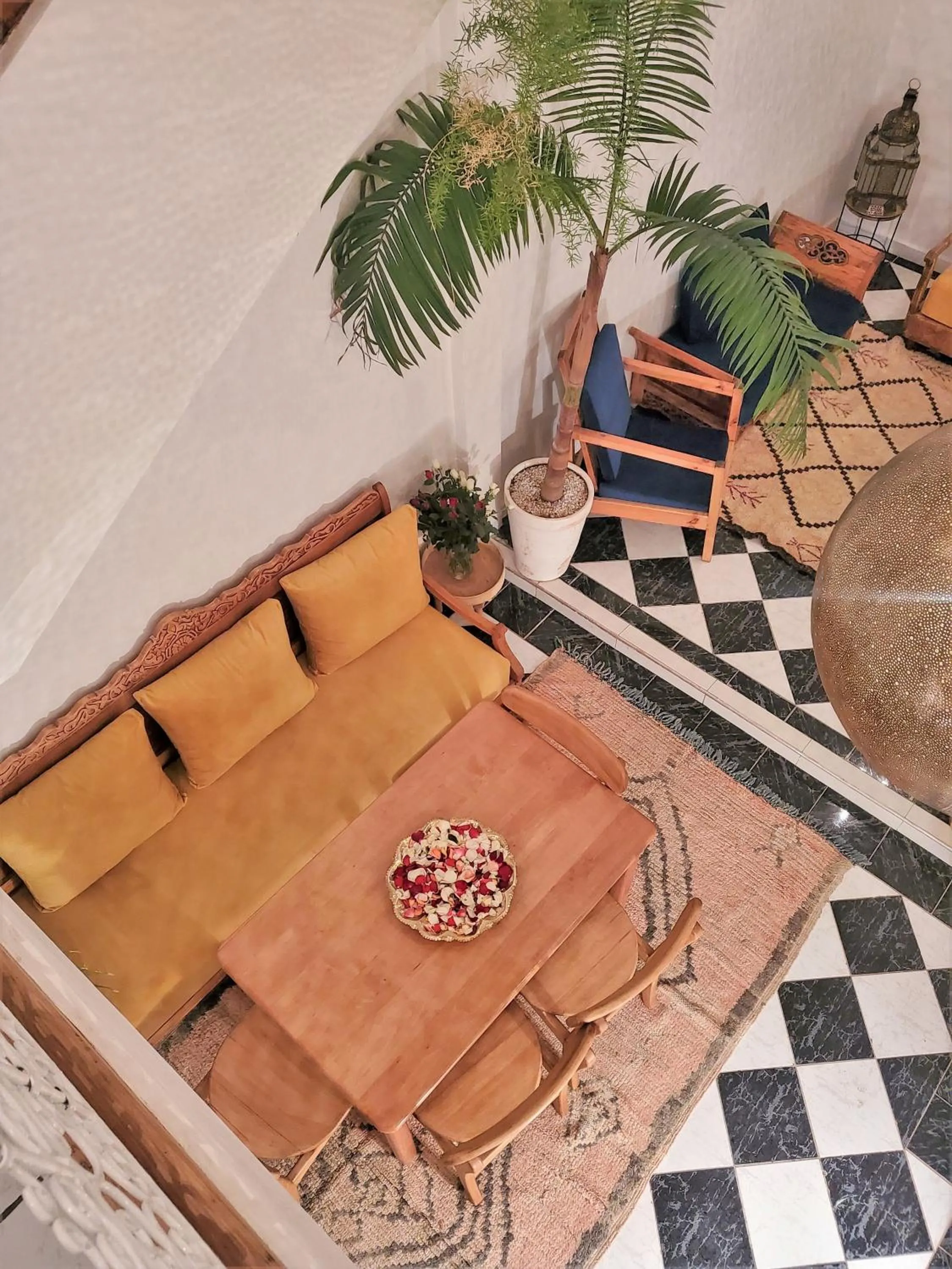 Seating area in Riad with 3 Swimming Pools