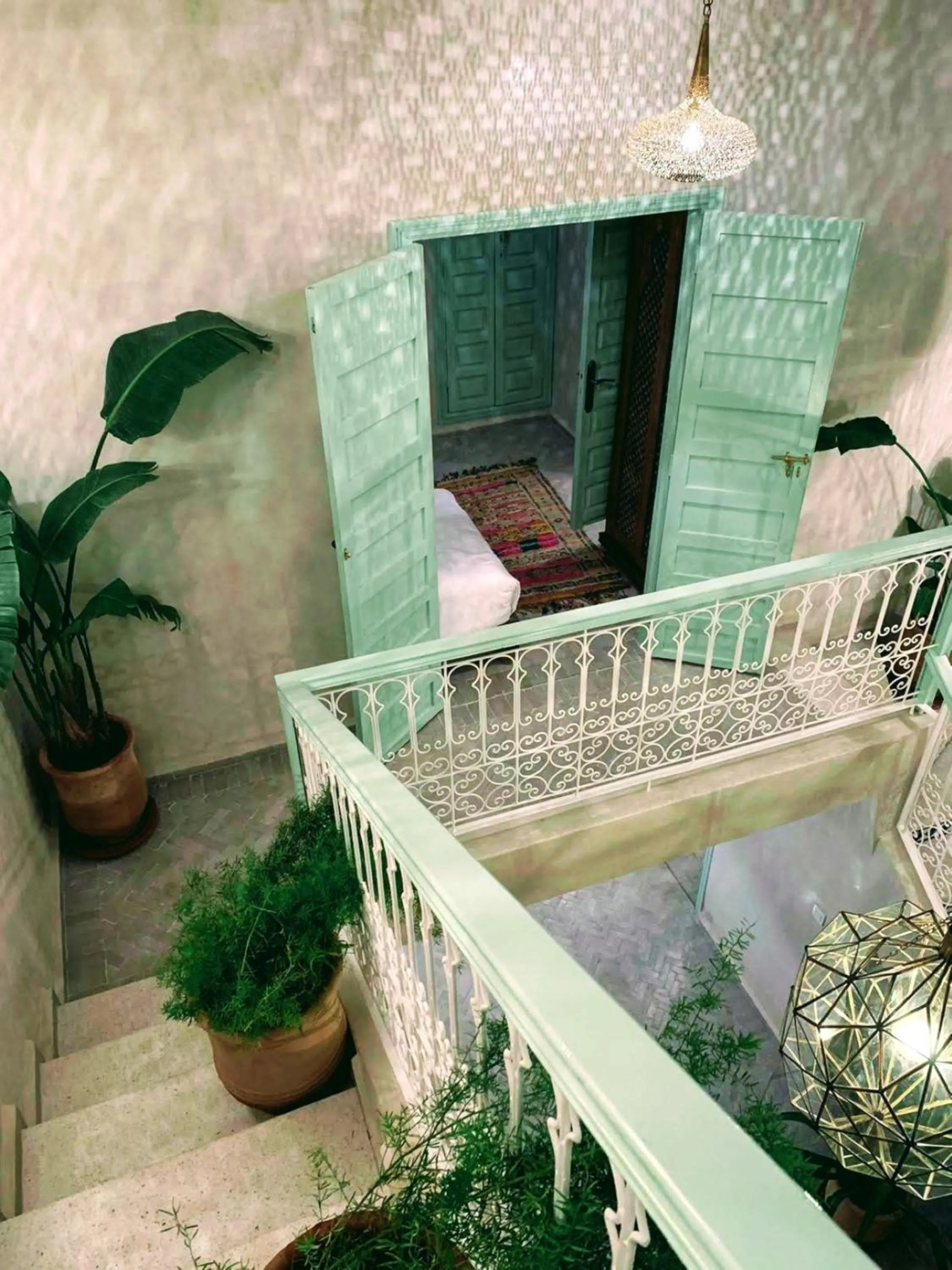 Balcony/Terrace in Riad with 3 Swimming Pools