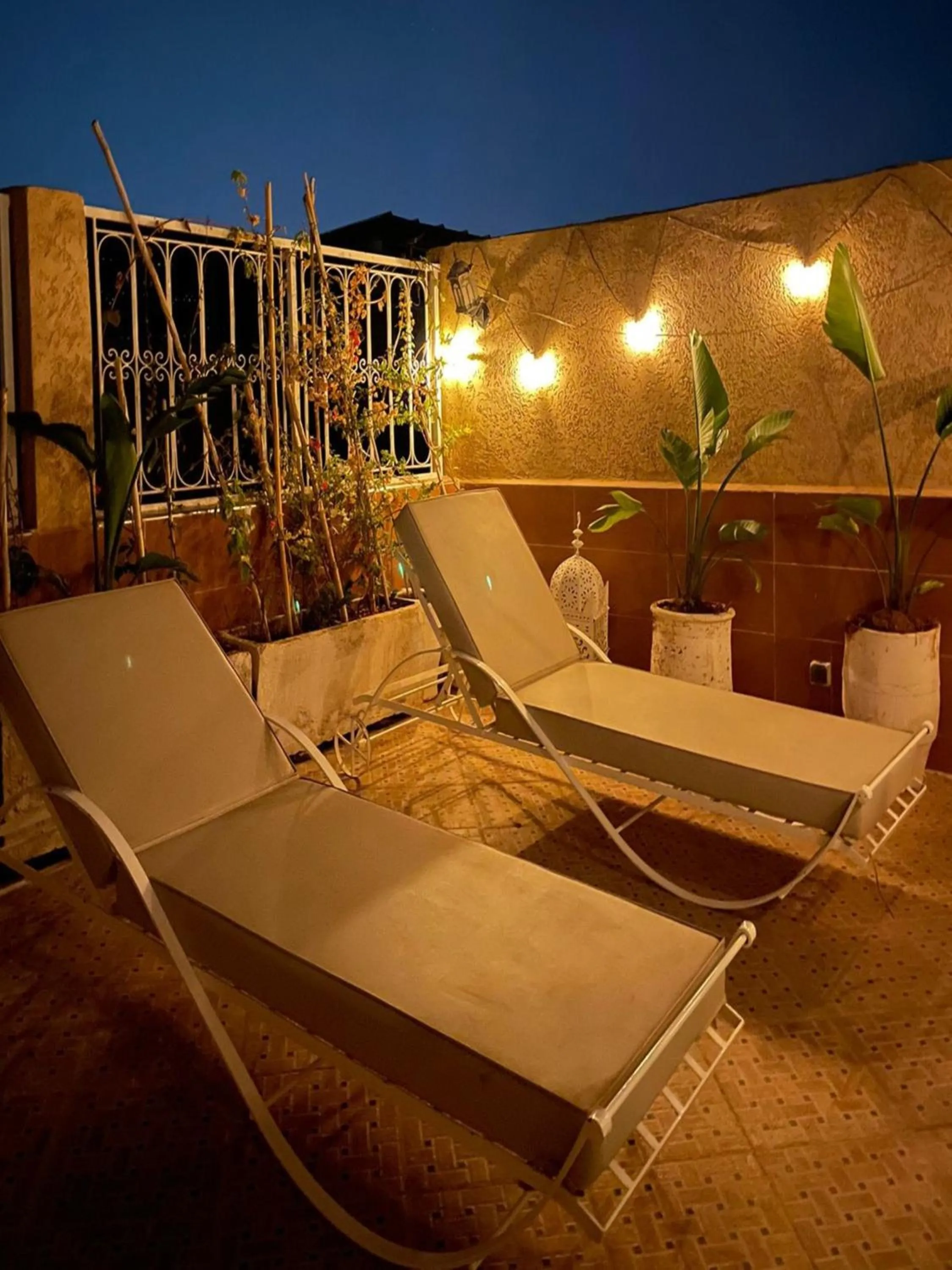 sunbed in Riad with 3 Swimming Pools