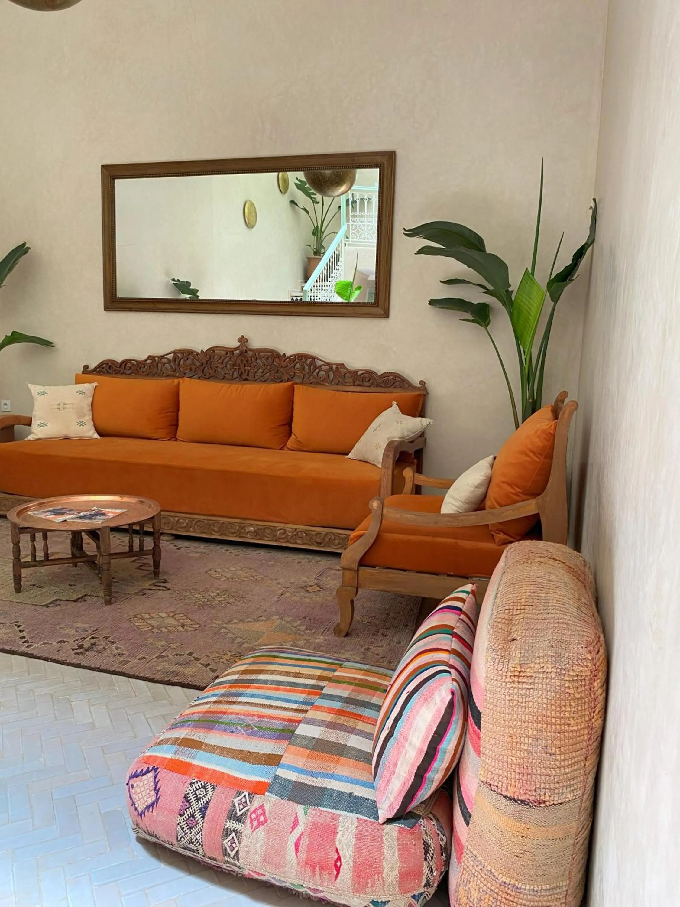 Seating area in Riad with 3 Swimming Pools