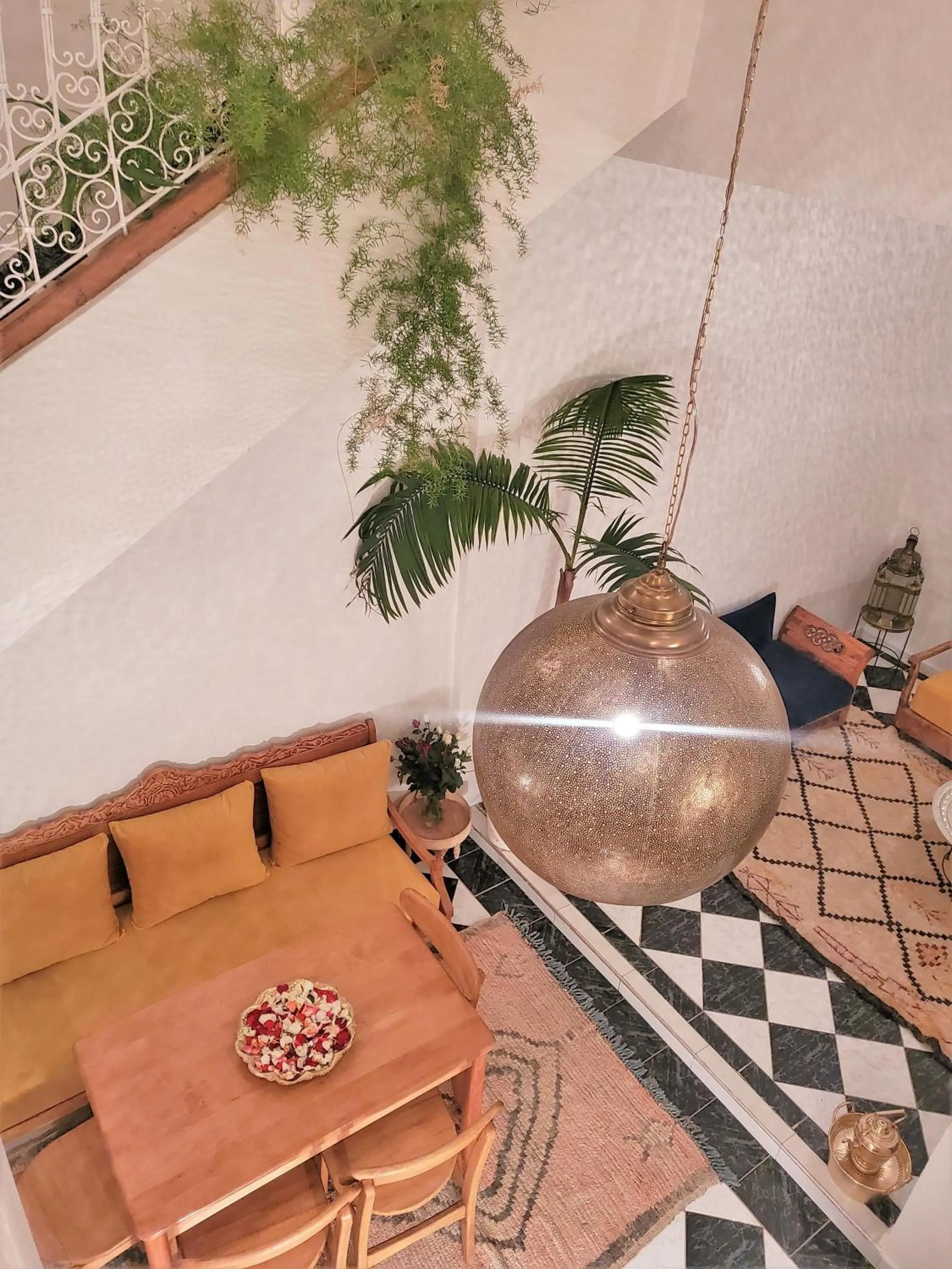 Seating area in Riad with 3 Swimming Pools