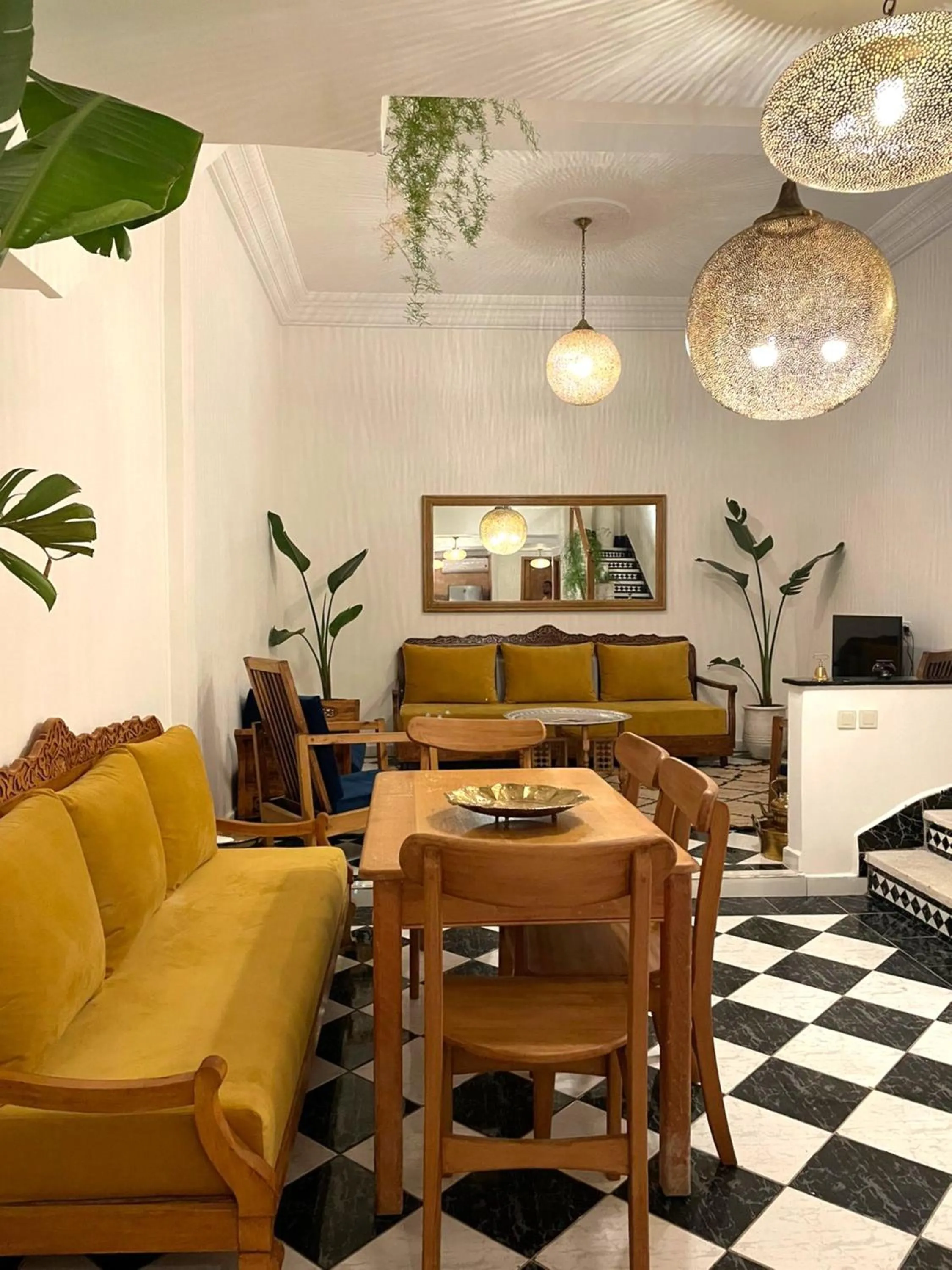 Seating area in Riad with 3 Swimming Pools