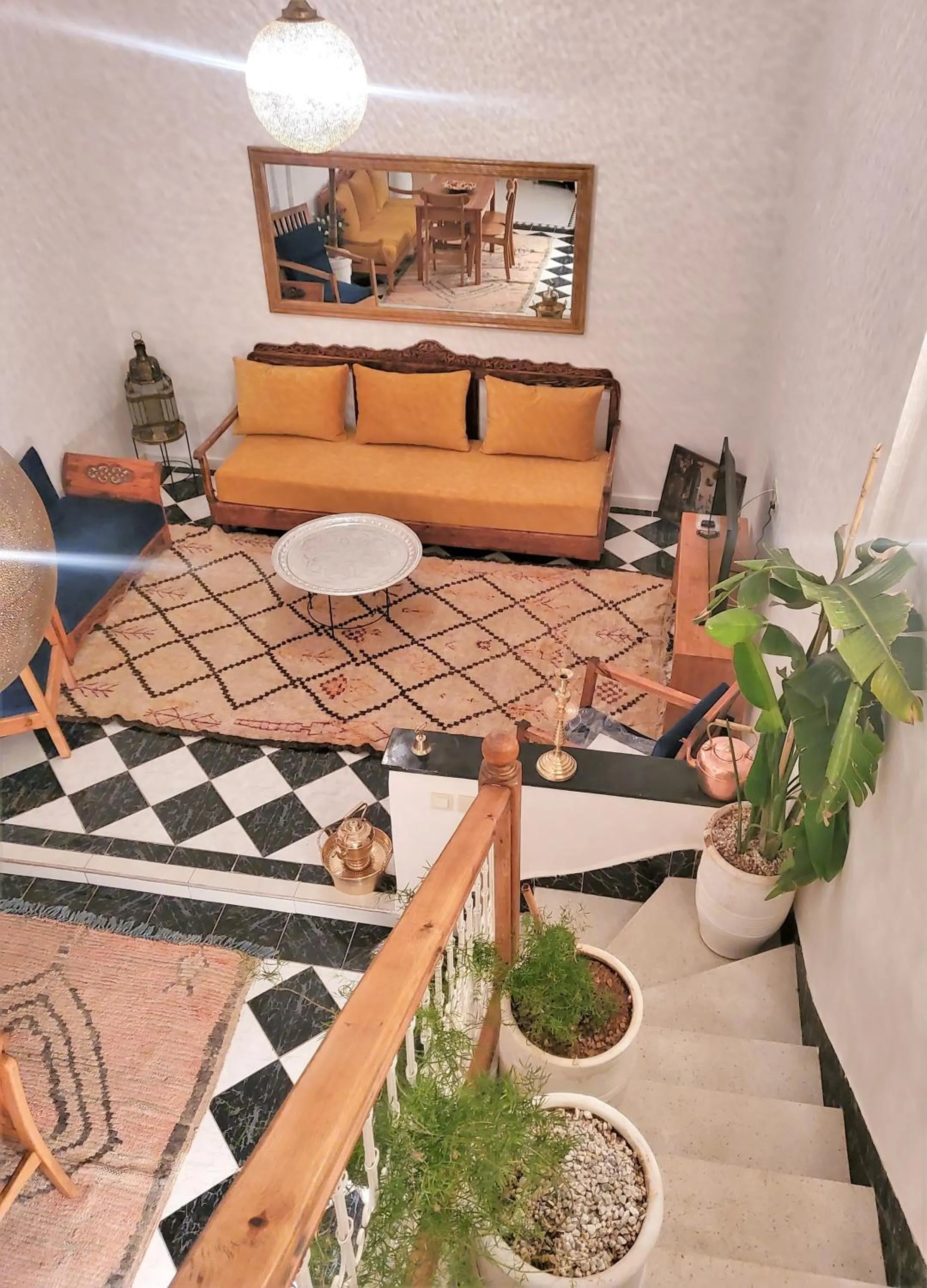 Seating area in Riad with 3 Swimming Pools