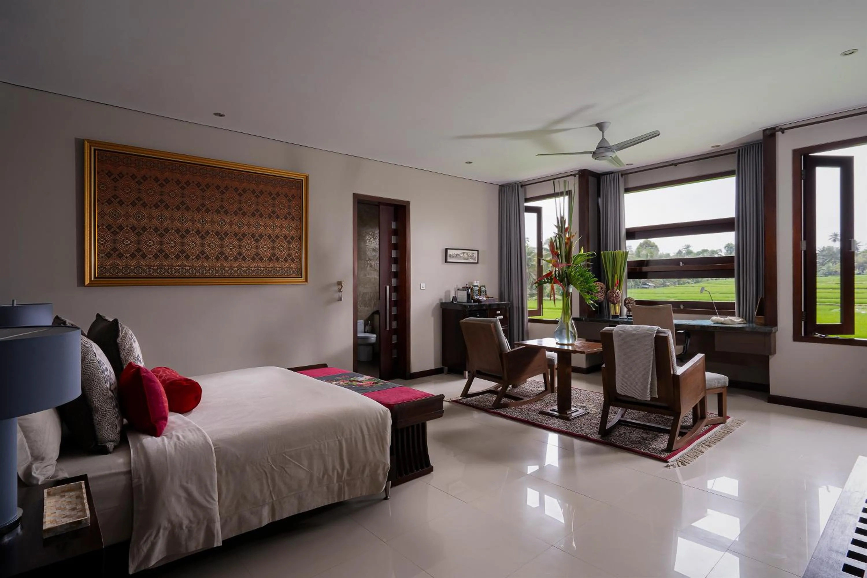 Living room, Bed in The LUXE Ubud - a Boutique Hotel