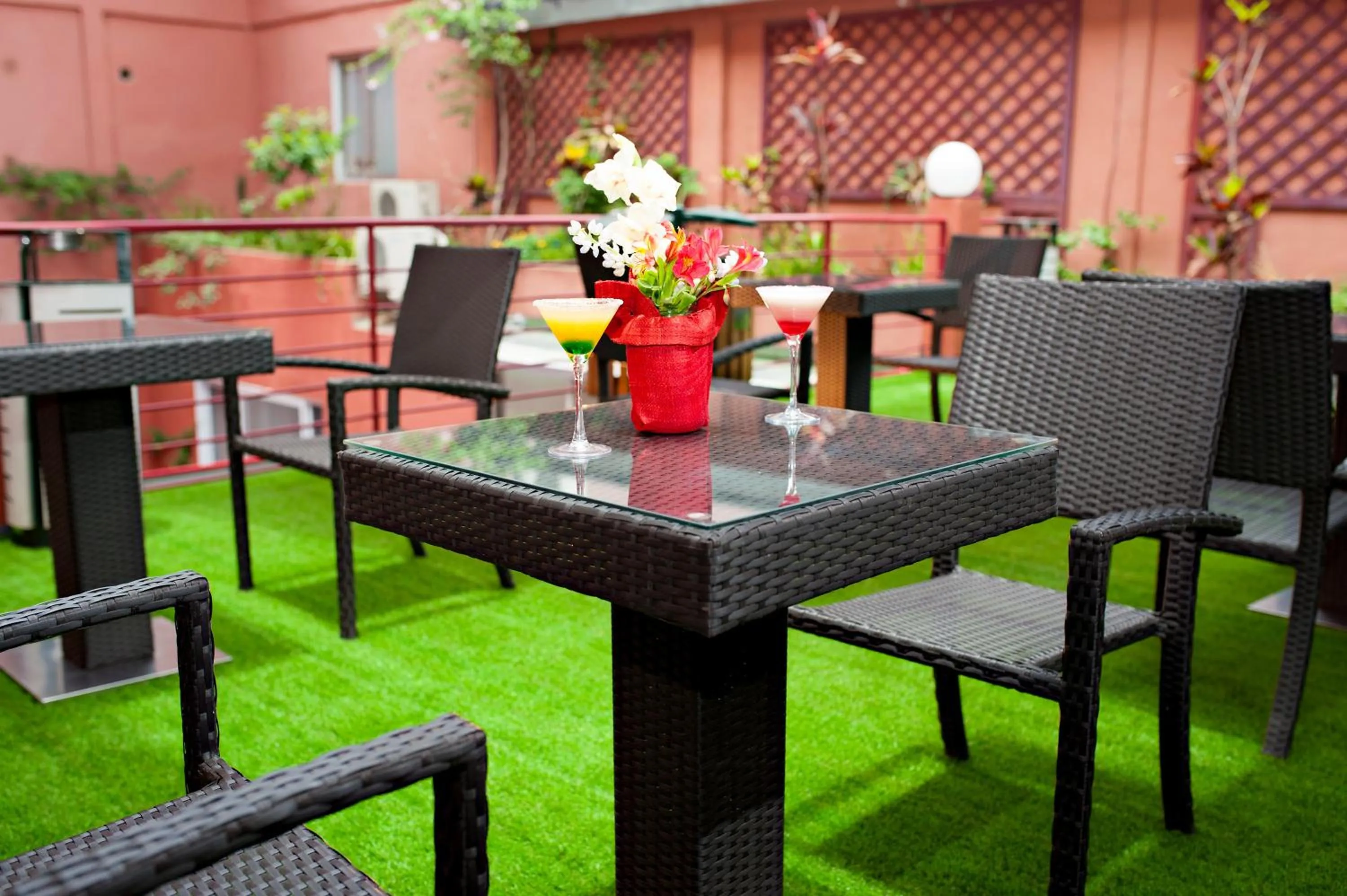 Patio in Le Grand Mellis Hôtel & Spa