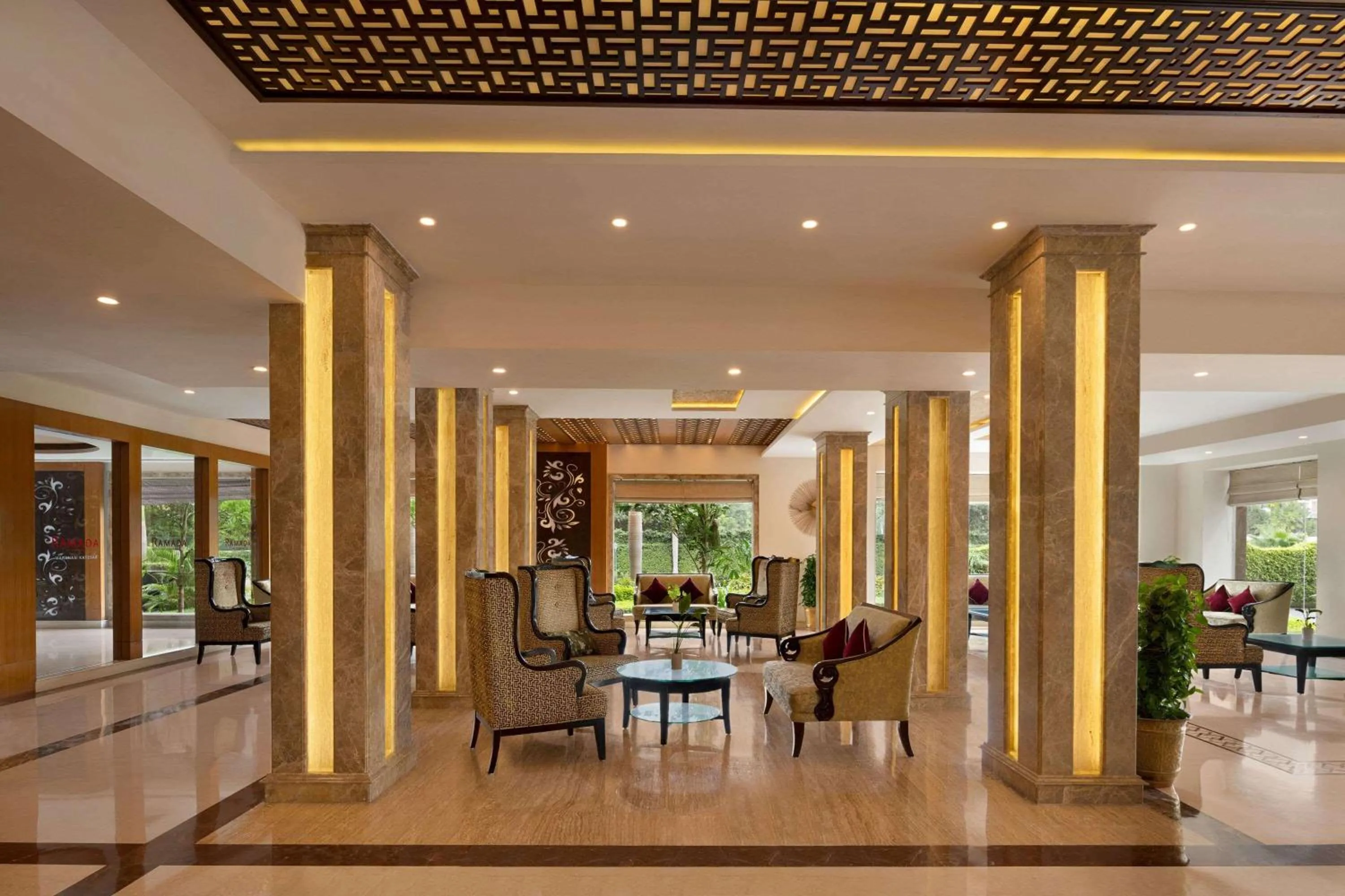 Lobby or reception in Ramada by Wyndham Varanasi Katesar