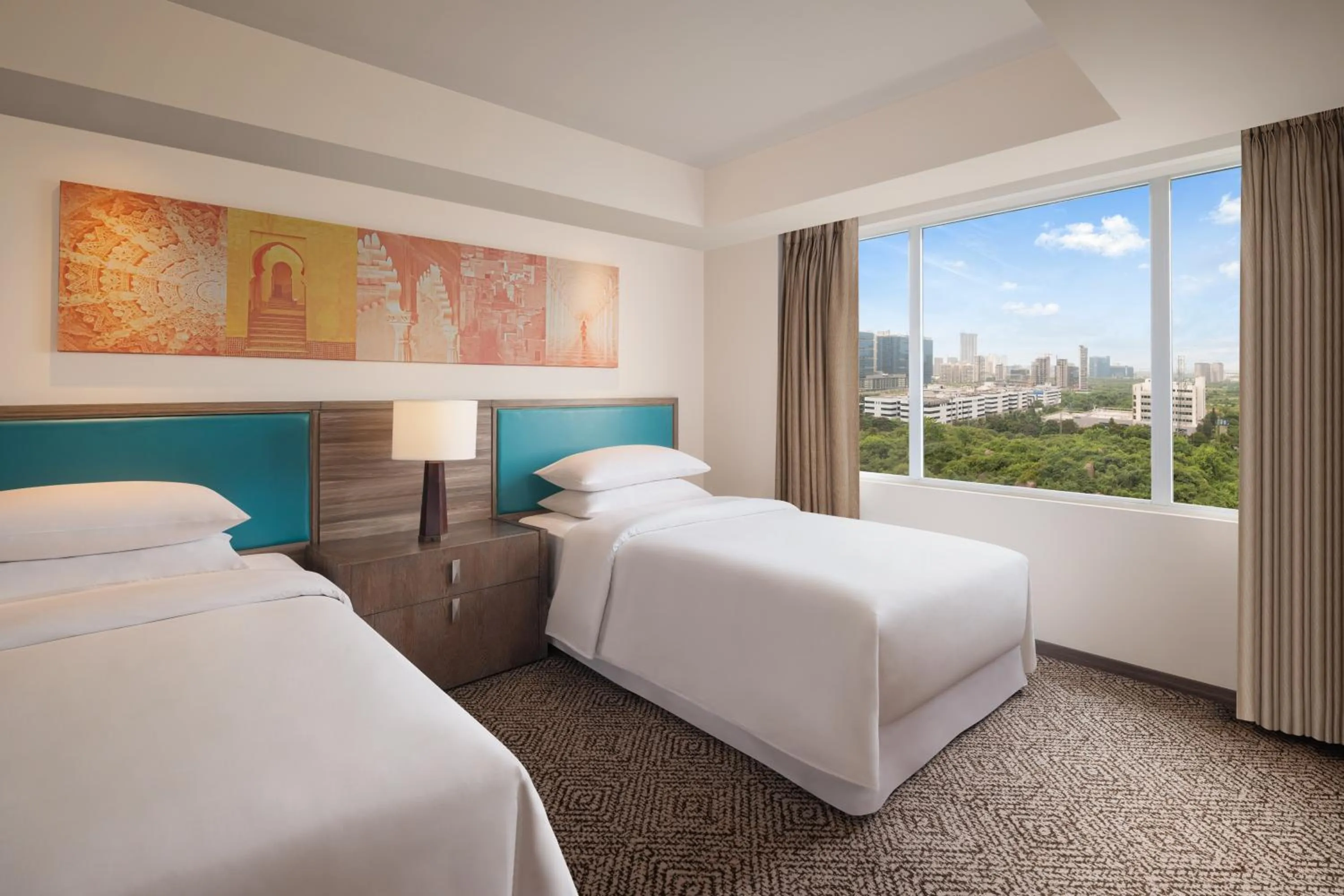 Bed in Sheraton Hyderabad Hotel