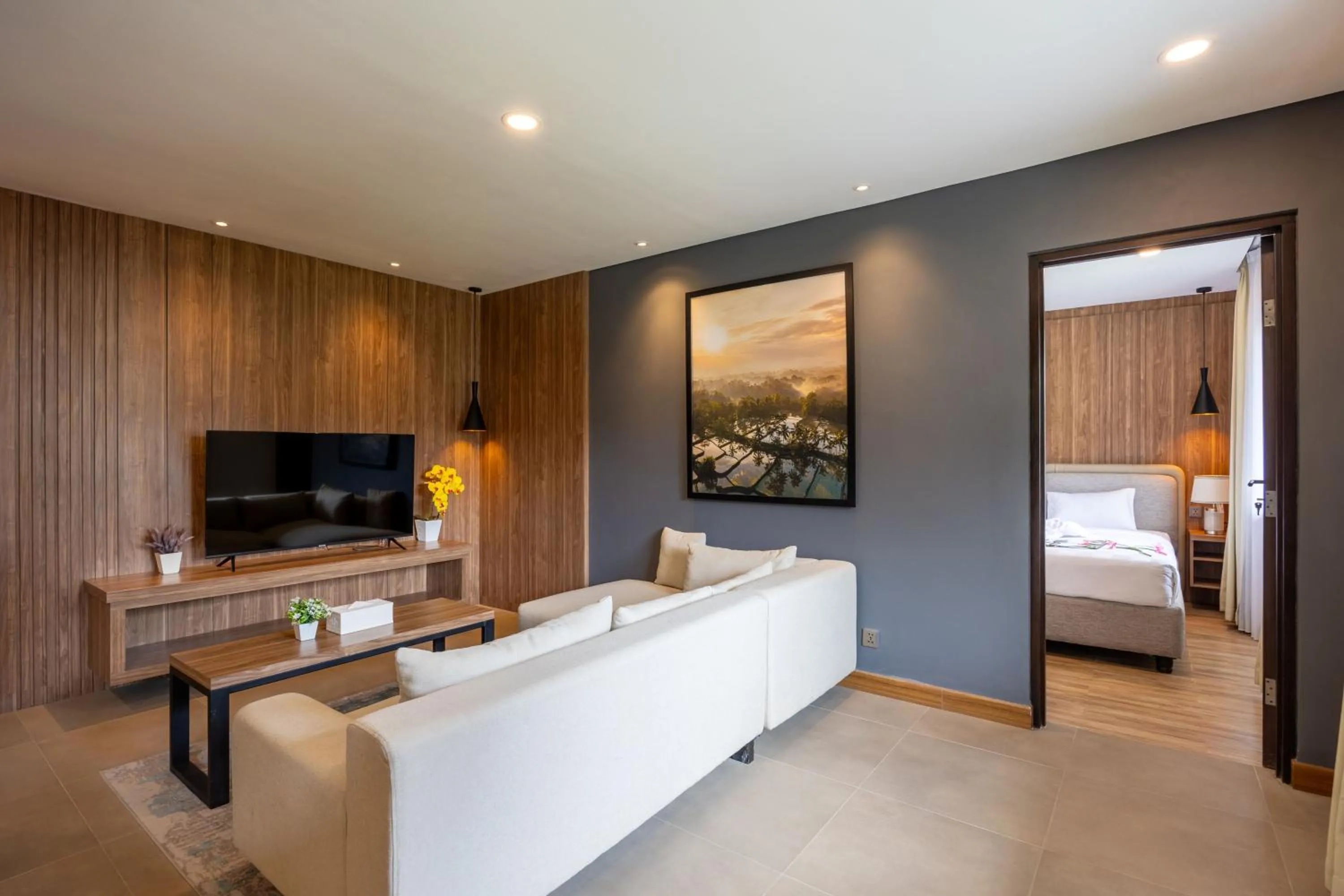 Living room, Bed in Kana Suites Jimbaran By Fays Hospitality