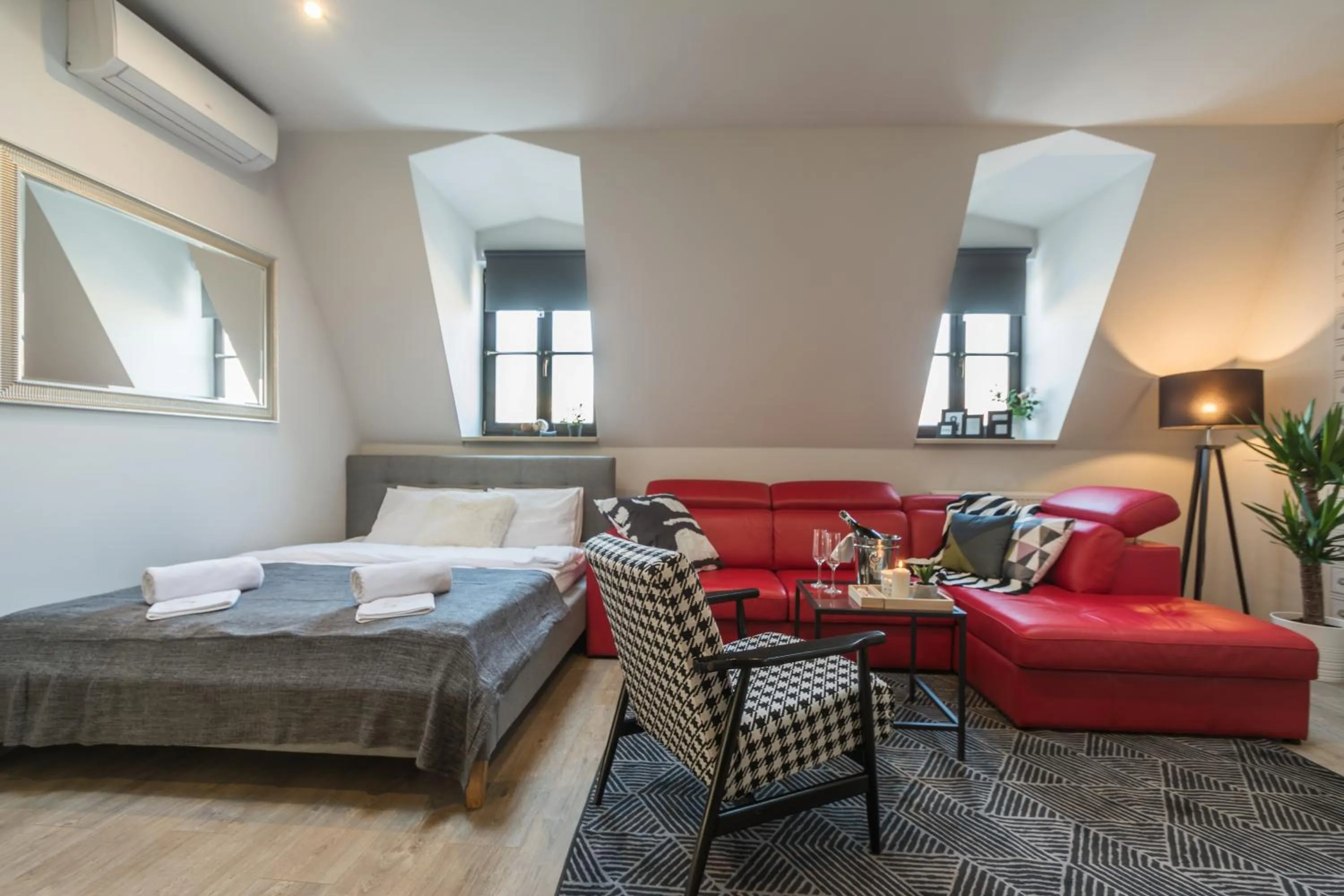 Communal lounge/ TV room, Bed in 7 Koron - Exclusive Apartments