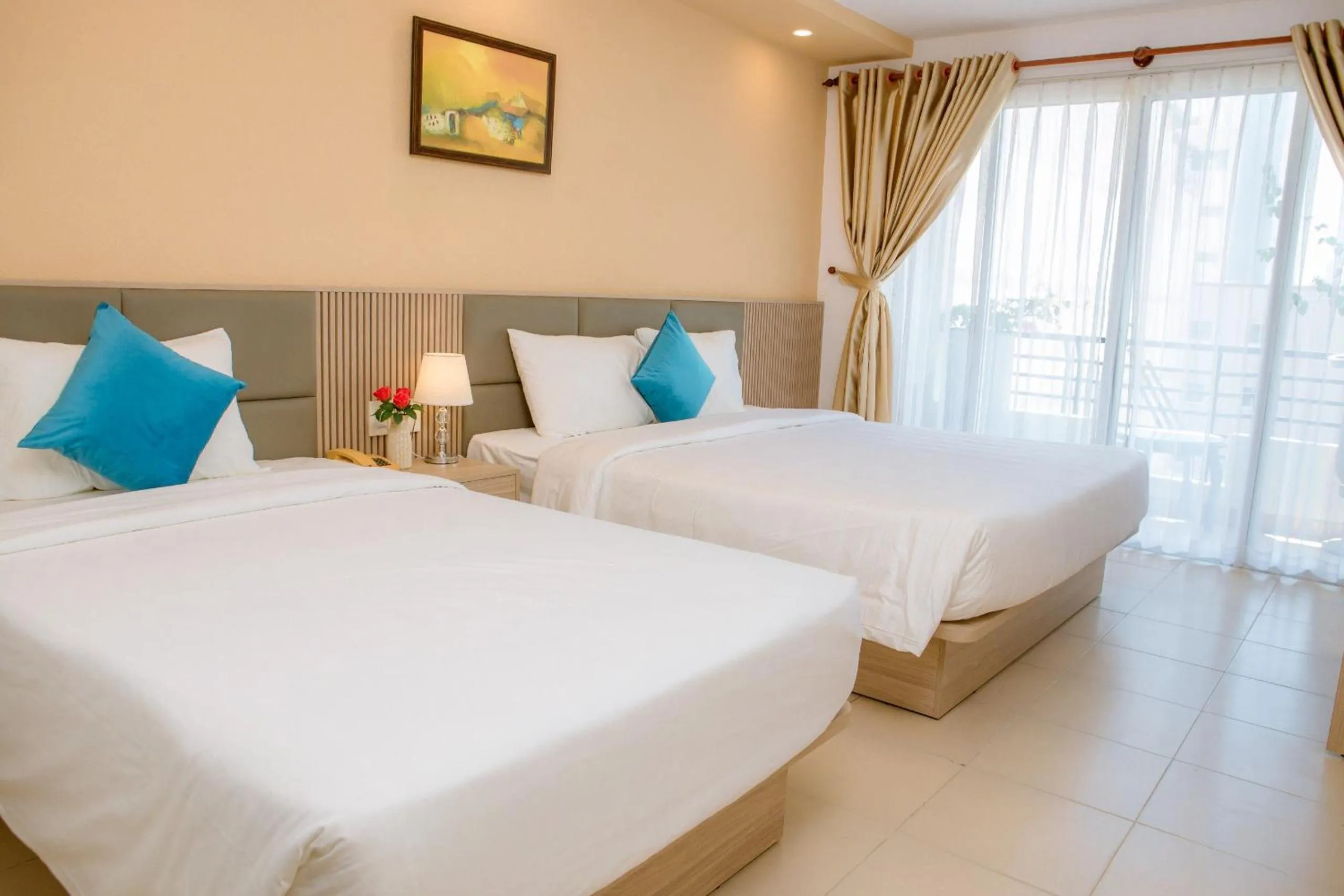 Bed in Lanxy Hotel Nha Trang
