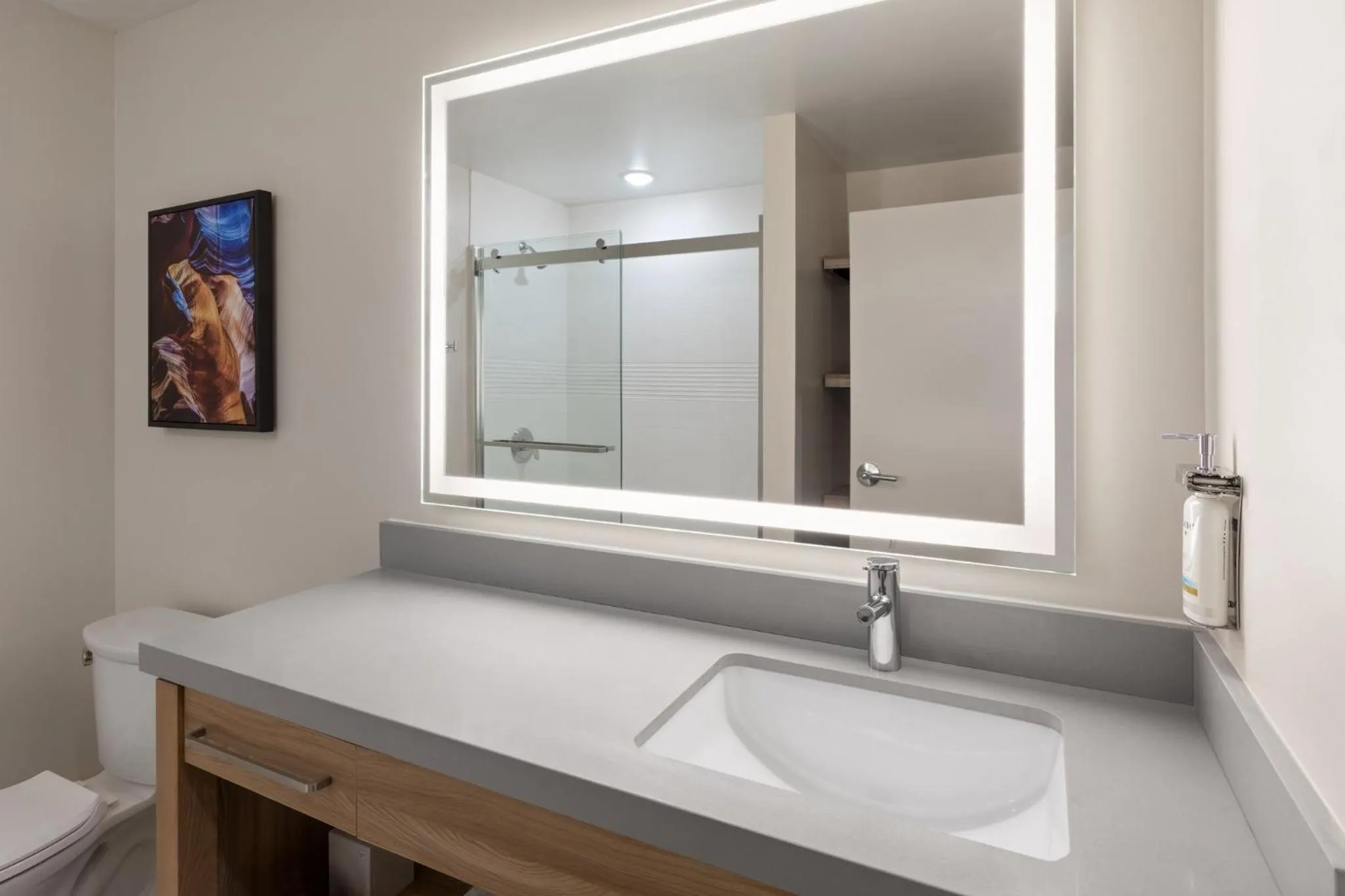 Bathroom in Candlewood Suites Shelbyville, an IHG Hotel