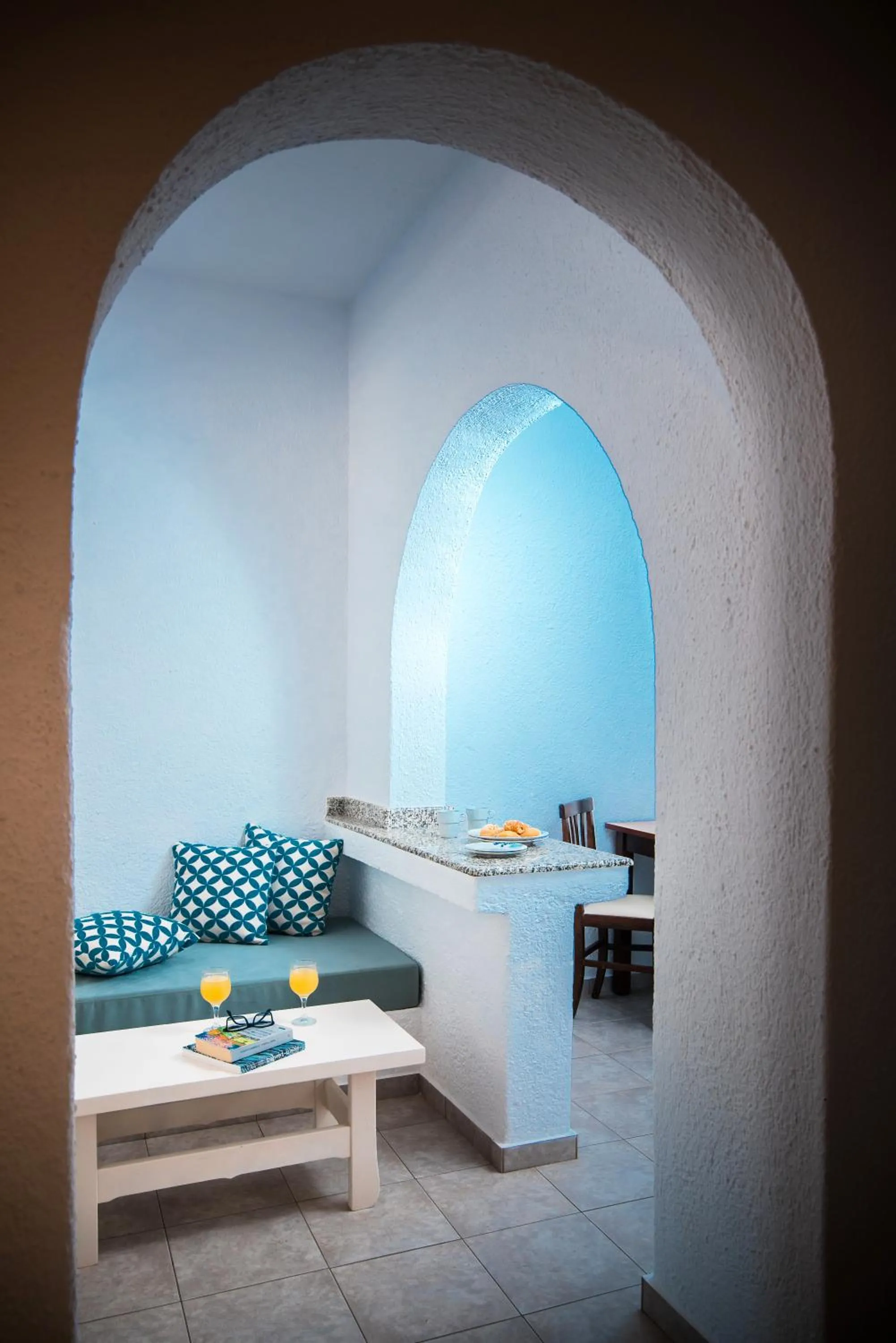 Seating area, Bed in Ibiscus Hotel Malia