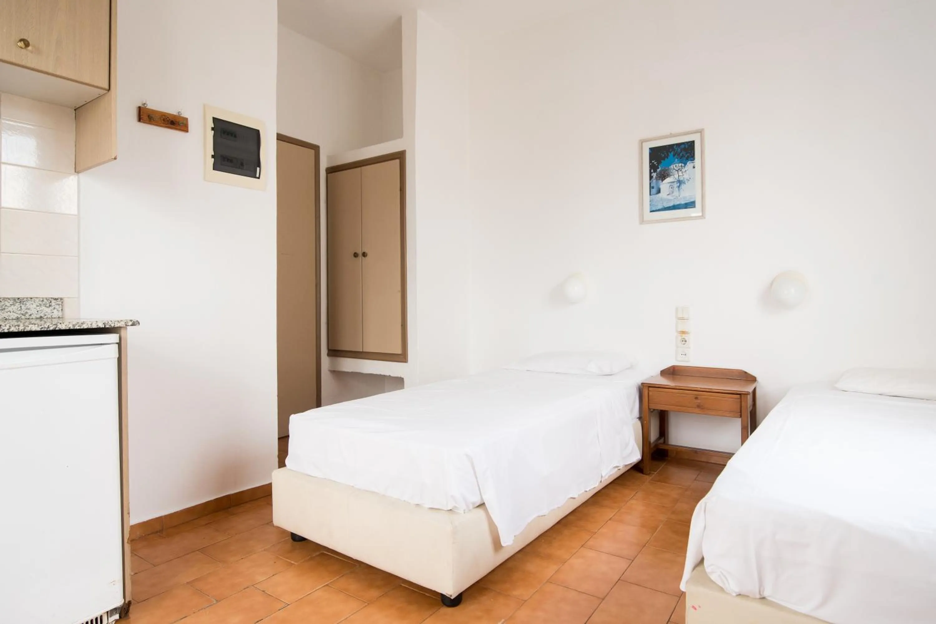 Bedroom, Bed in Ibiscus Hotel Malia