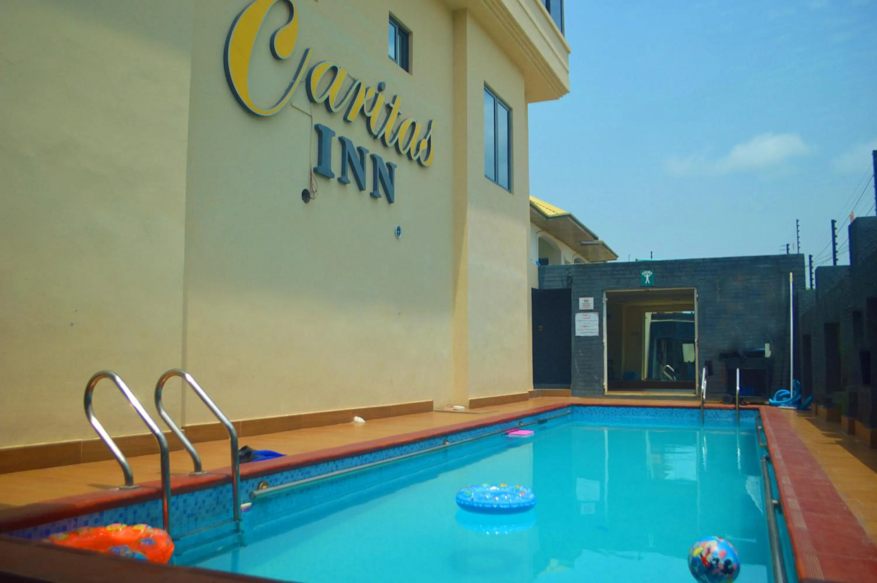 Pool view in Caritas Inn Lekki
