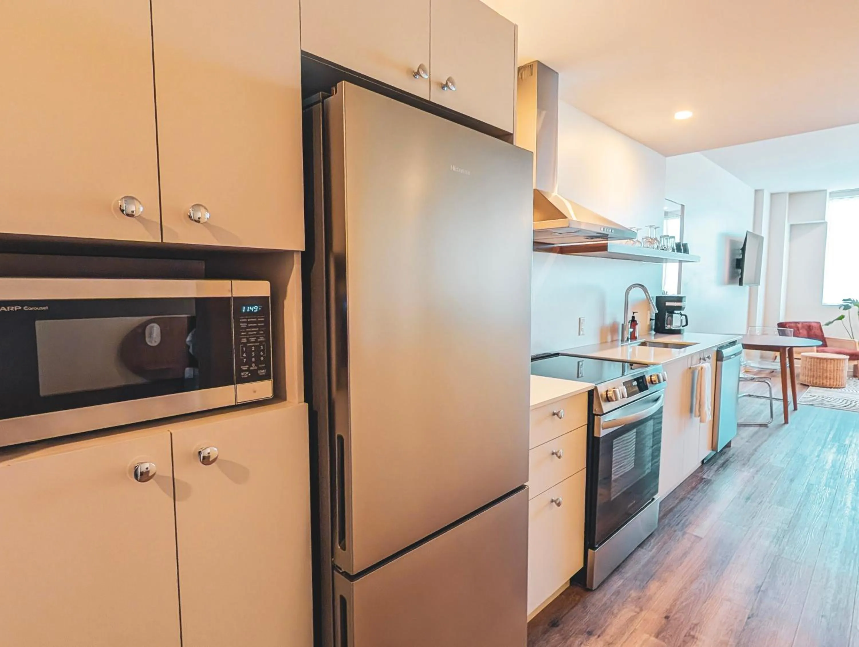 Kitchen or kitchenette in Terminus Hôtel