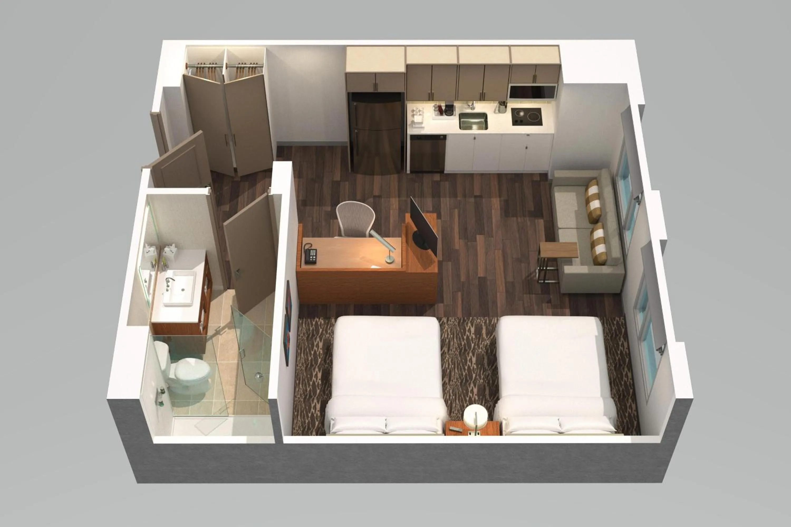 Other, Bed in Element Basalt - Aspen