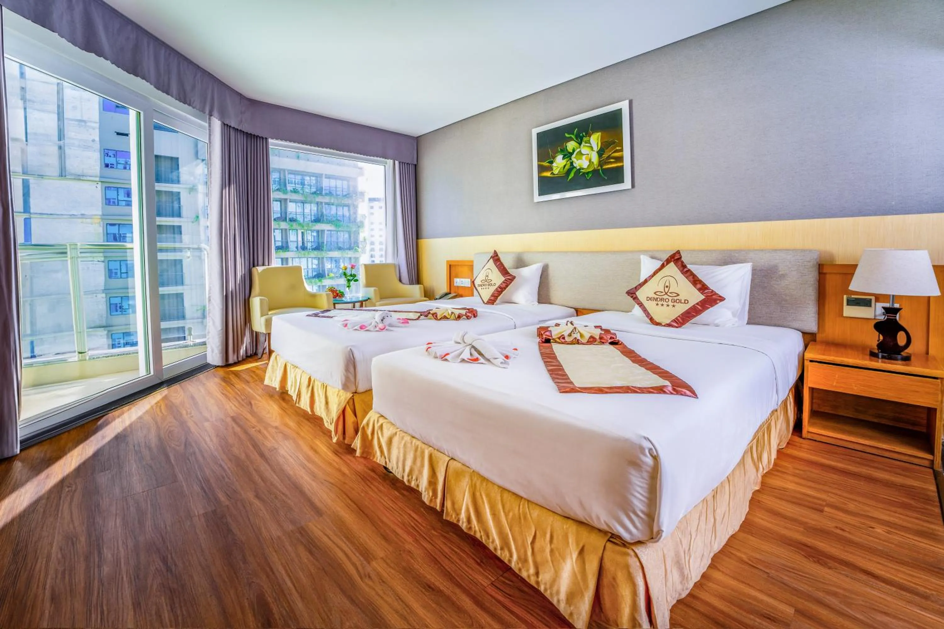 Bed in Dendro Gold Hotel