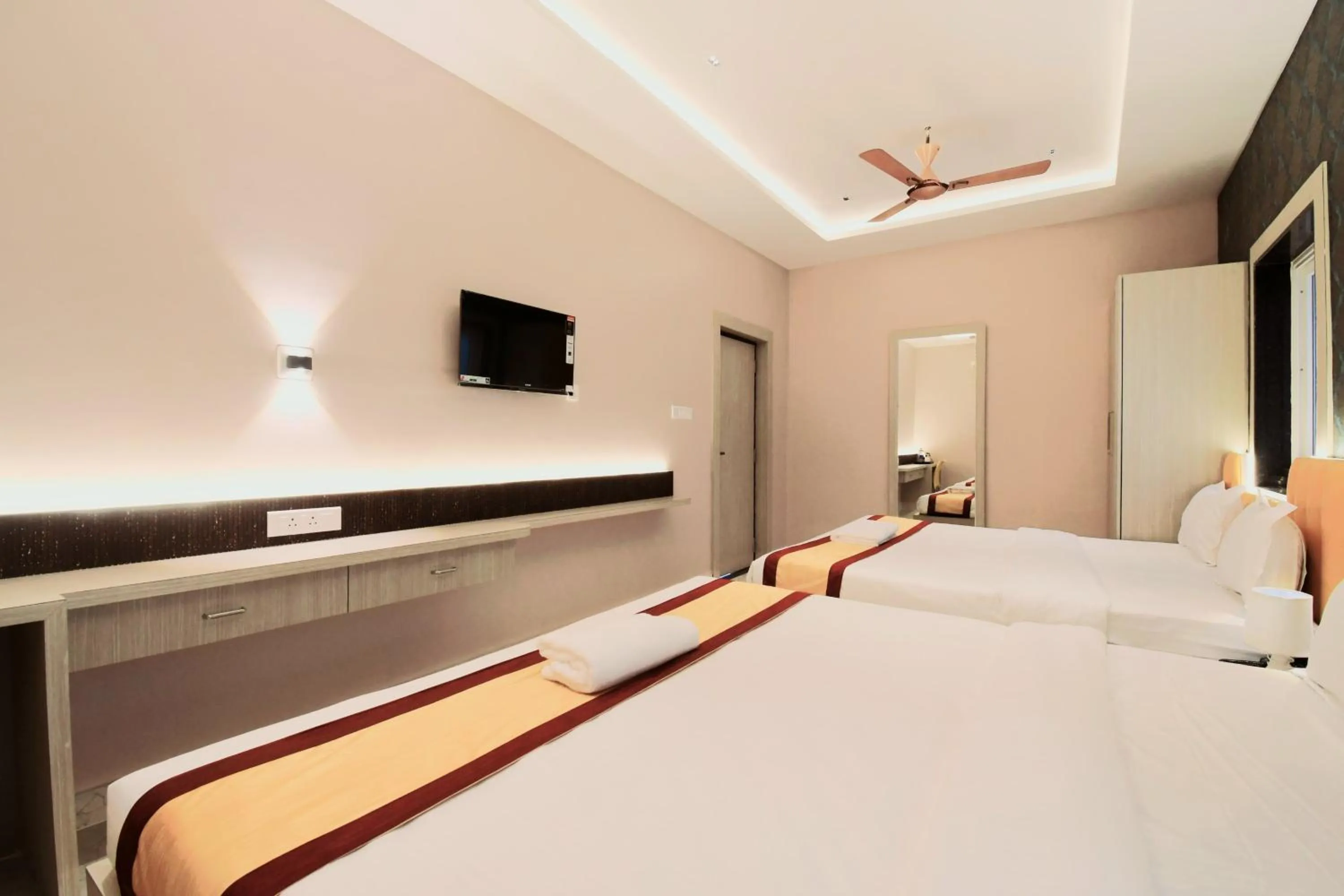 Bed in Hotel Sai Swastik