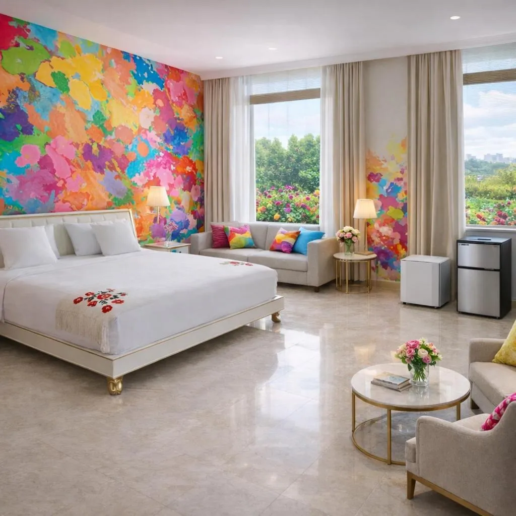 Bed in Hotel The TeO International Near Delhi AIRPORT