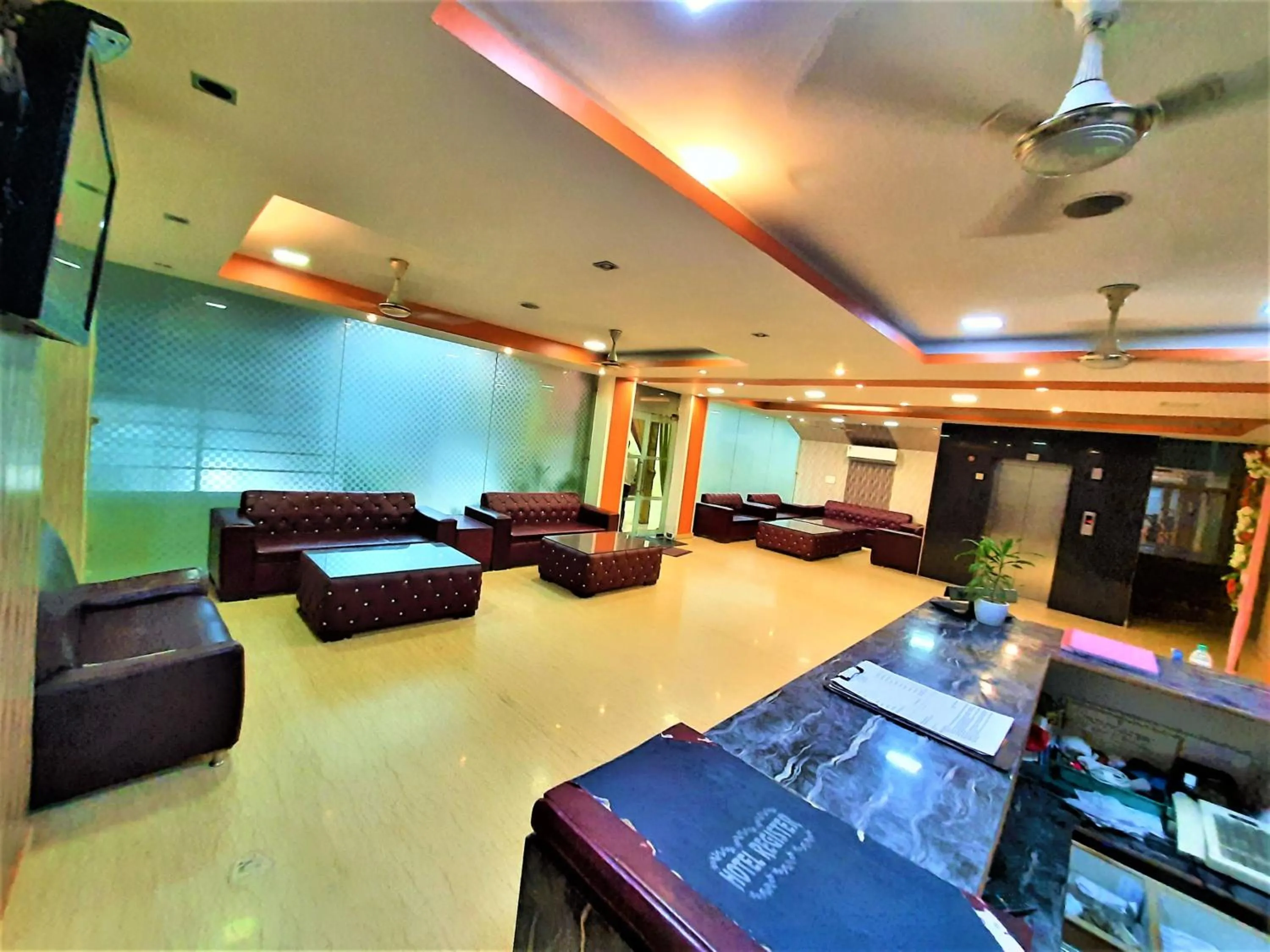 Communal lounge/ TV room in Hotel Sunshine Park -- Near Anand Vihar Railway Station