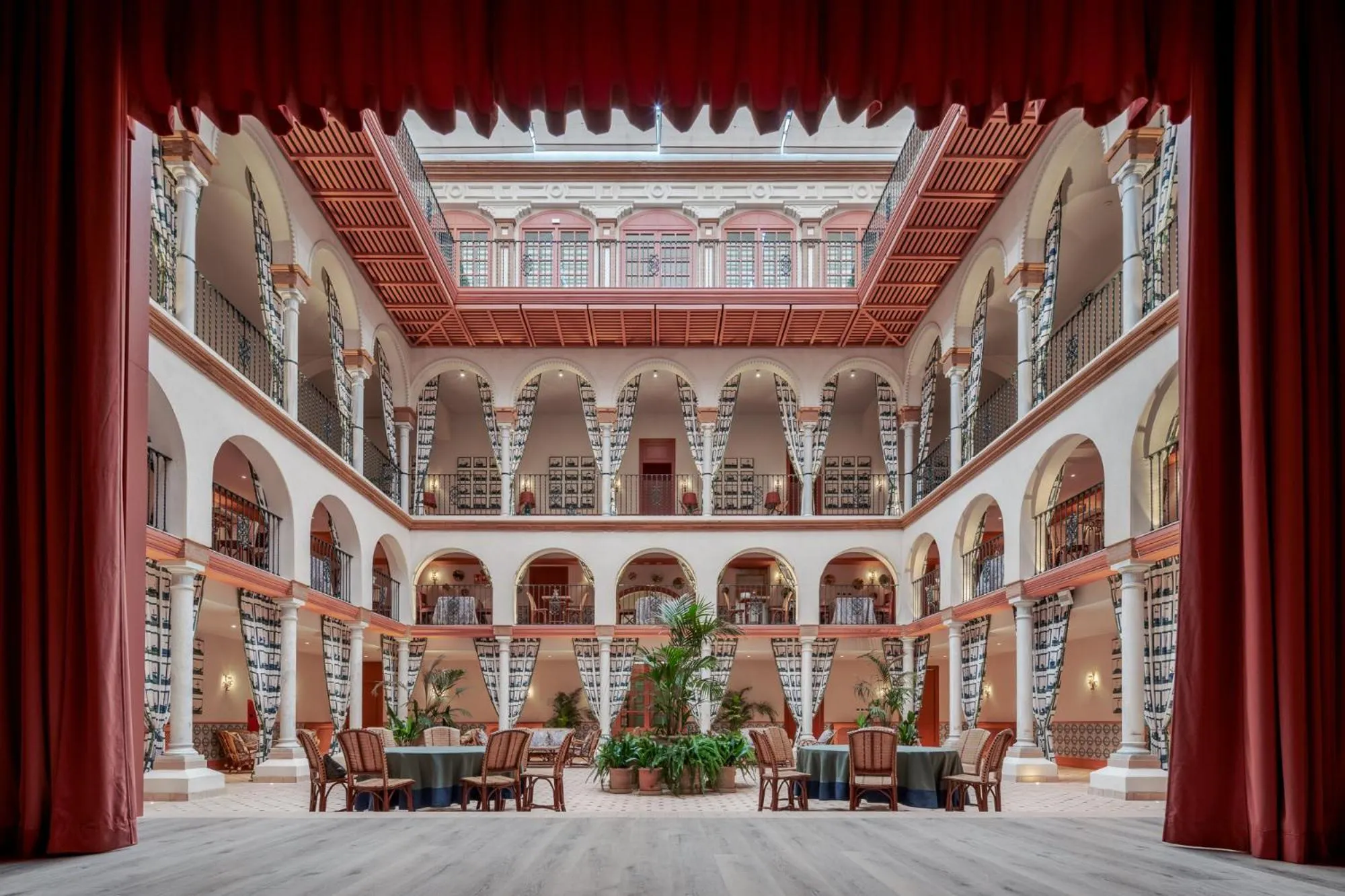 Inner courtyard view in Cristine Bedfor Sevilla Boutique Hotel