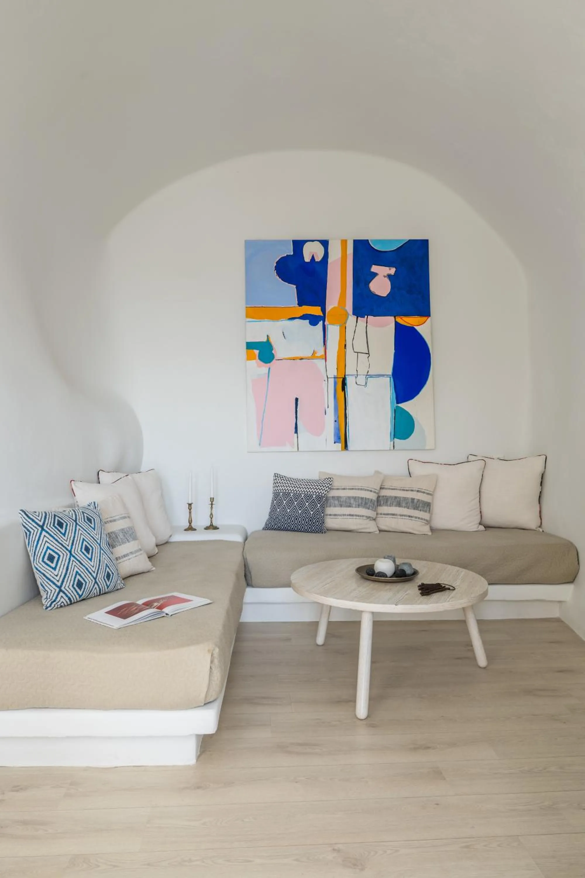 Living room in Porto Fira Suites