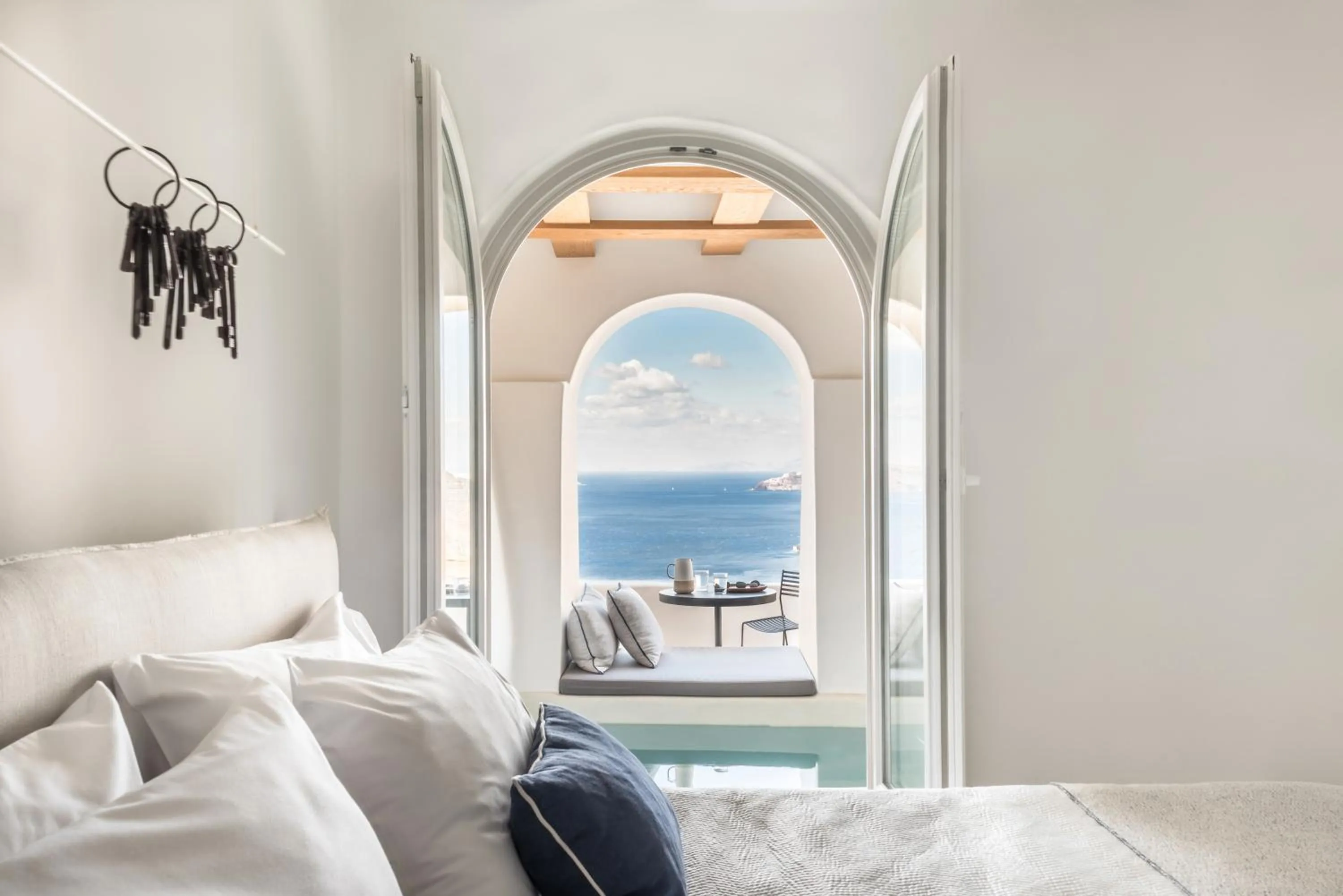 Bed in Porto Fira Suites