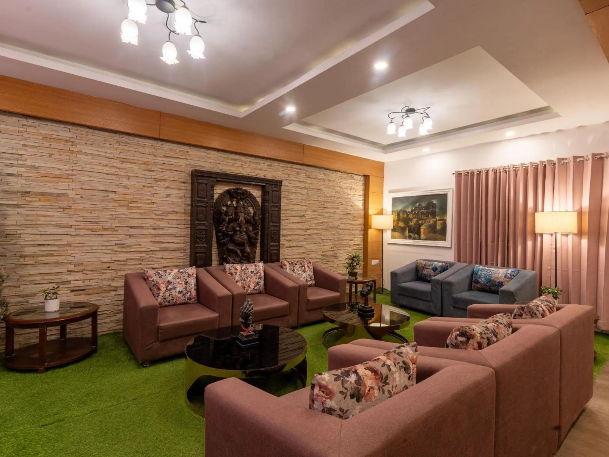 Seating area in Moustache Mussoorie