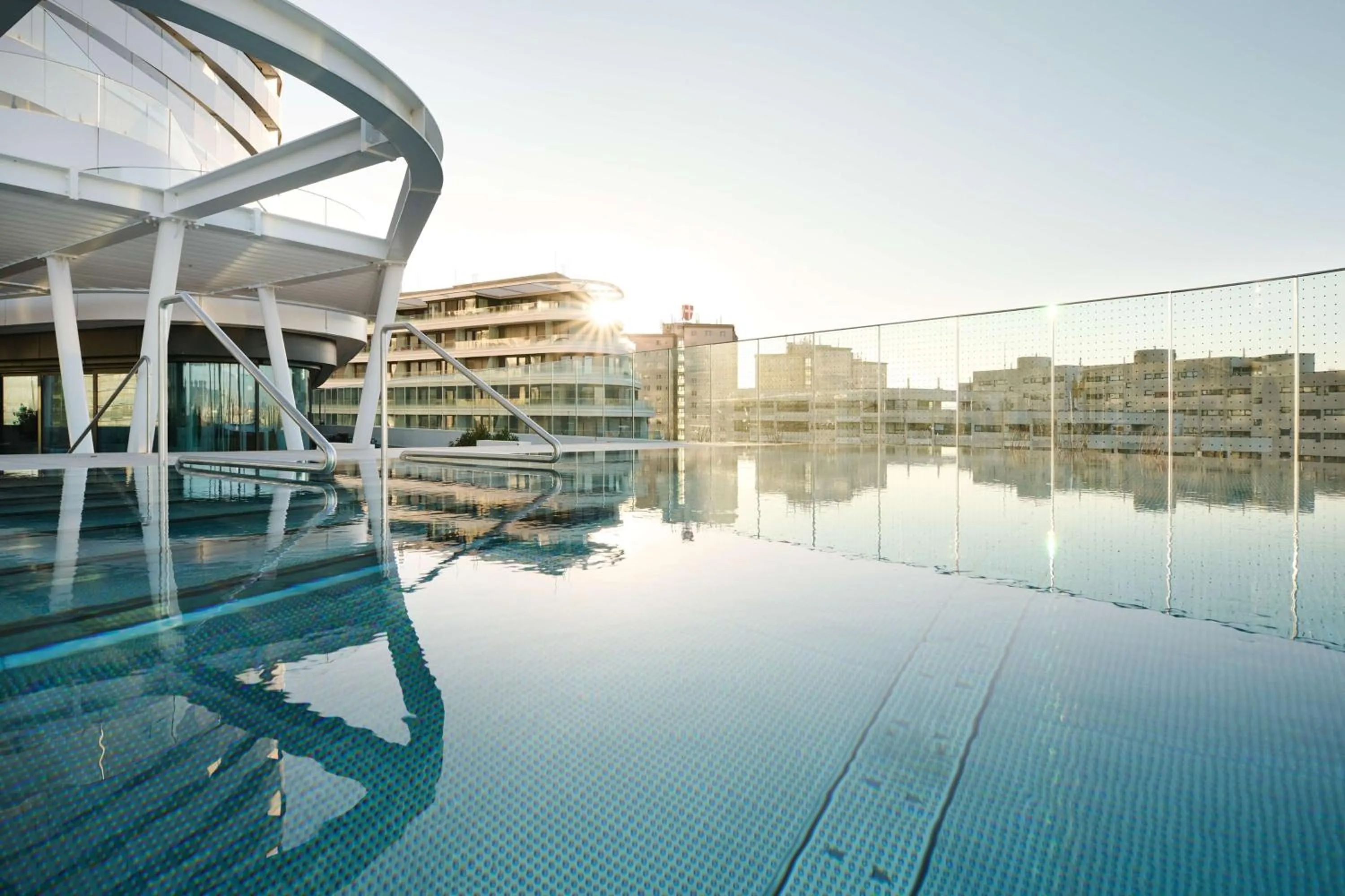 Pool view in A by Adina Vienna Danube