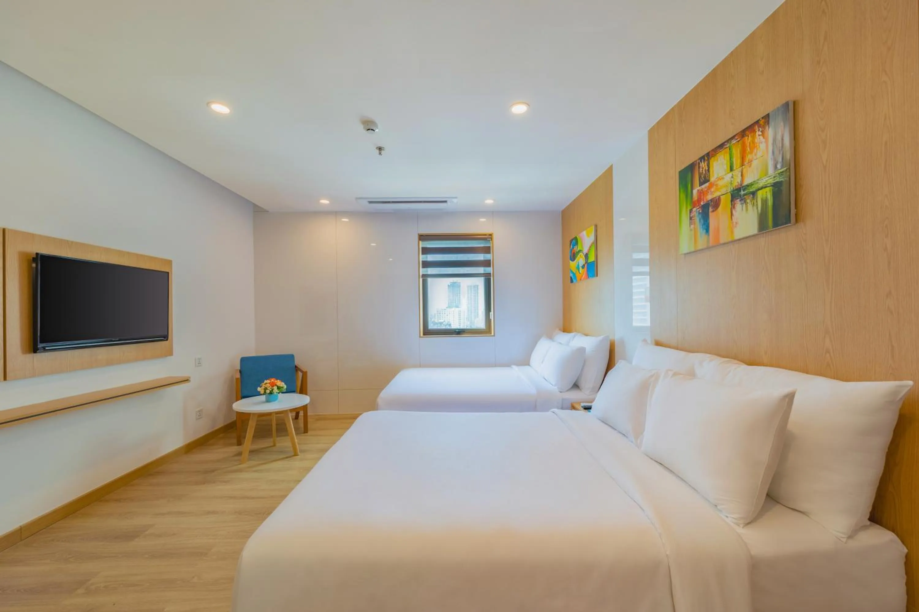 View (from property/room), Bed in KOVA Diamond Hotel Da Nang