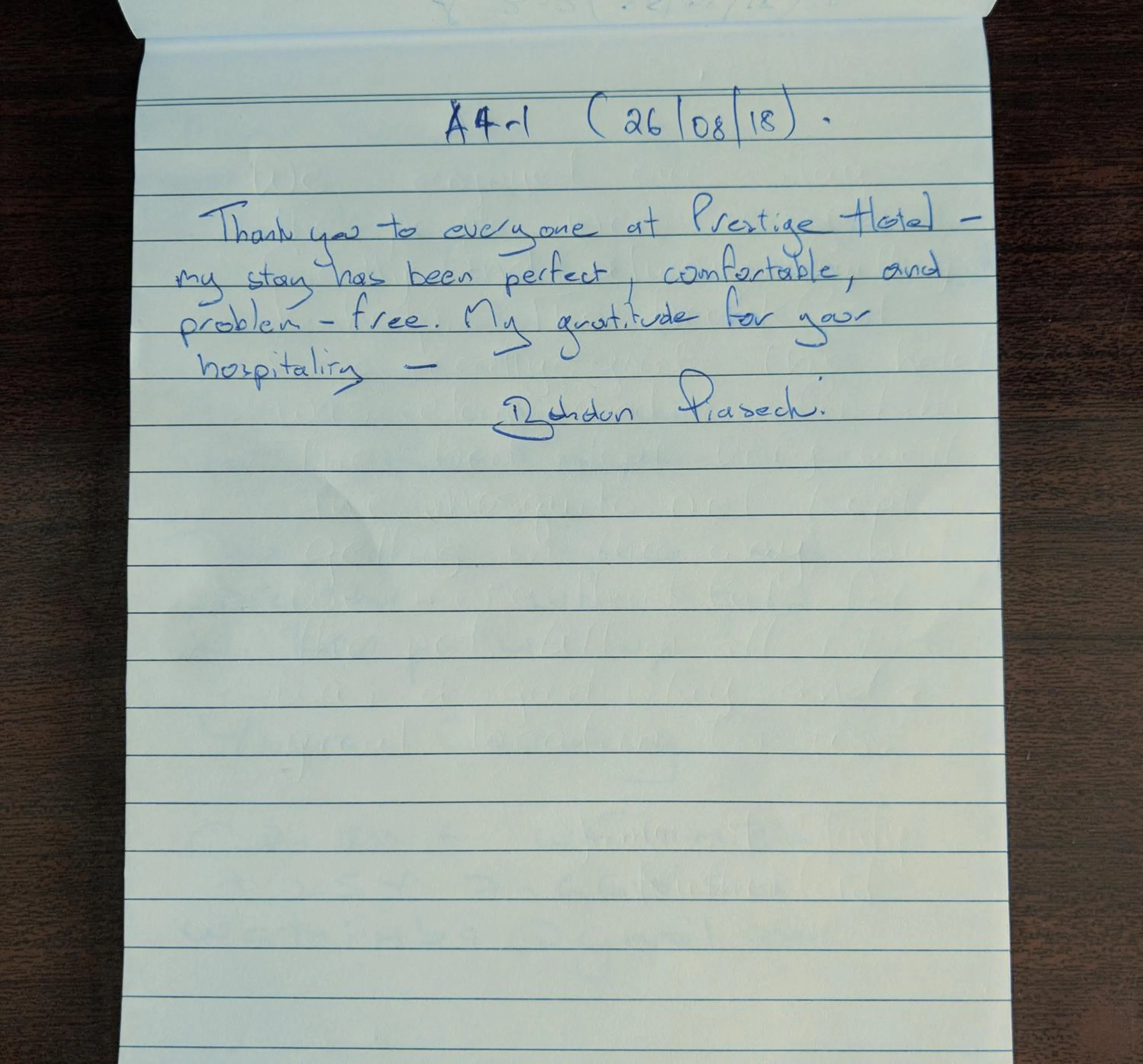 Guests in Prestige Hotel Suites