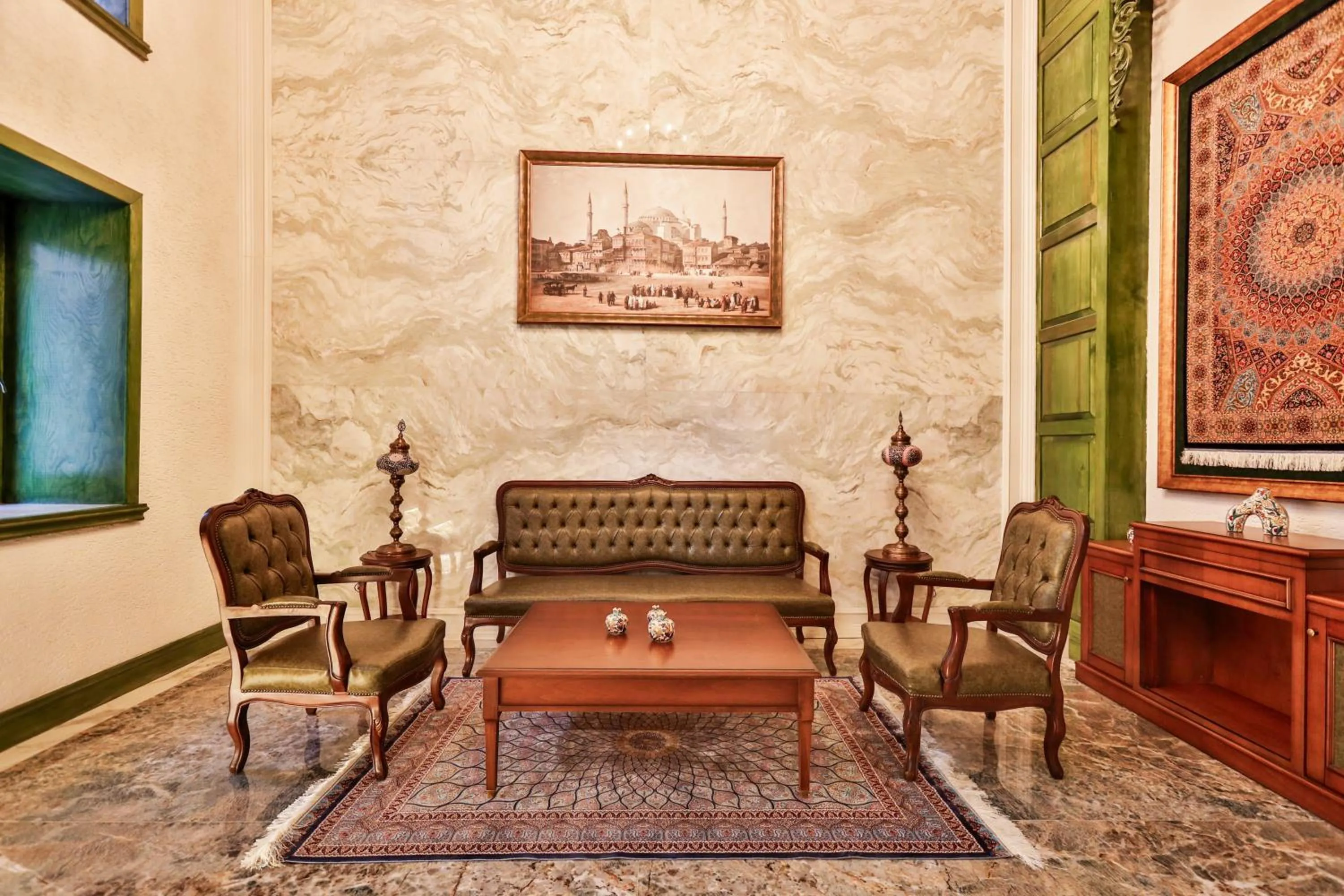 Seating area in Emerald Mansion Hotel