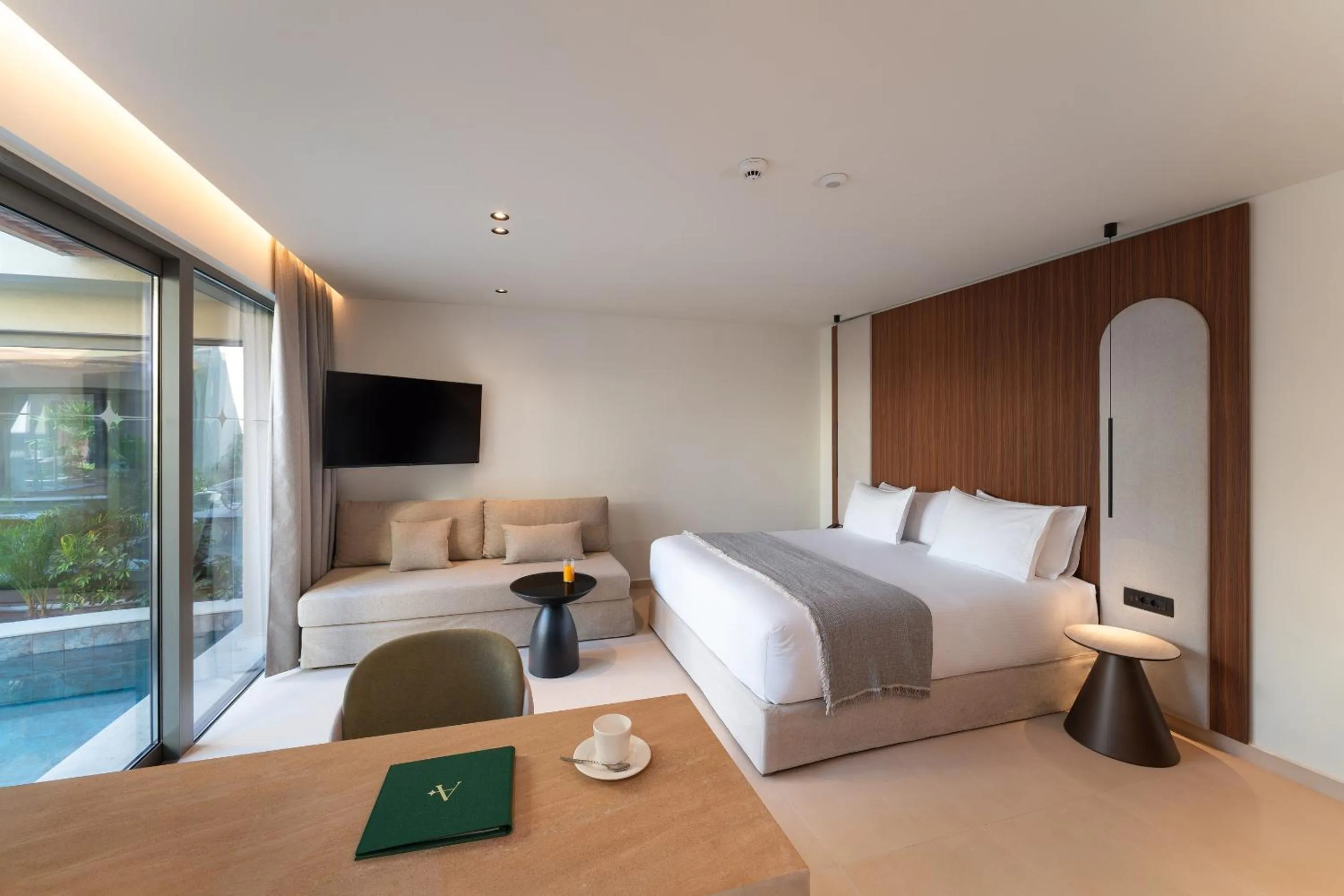 Patio, Bed in Alizo Comfort Chic Stay Rhodes - Adults Only