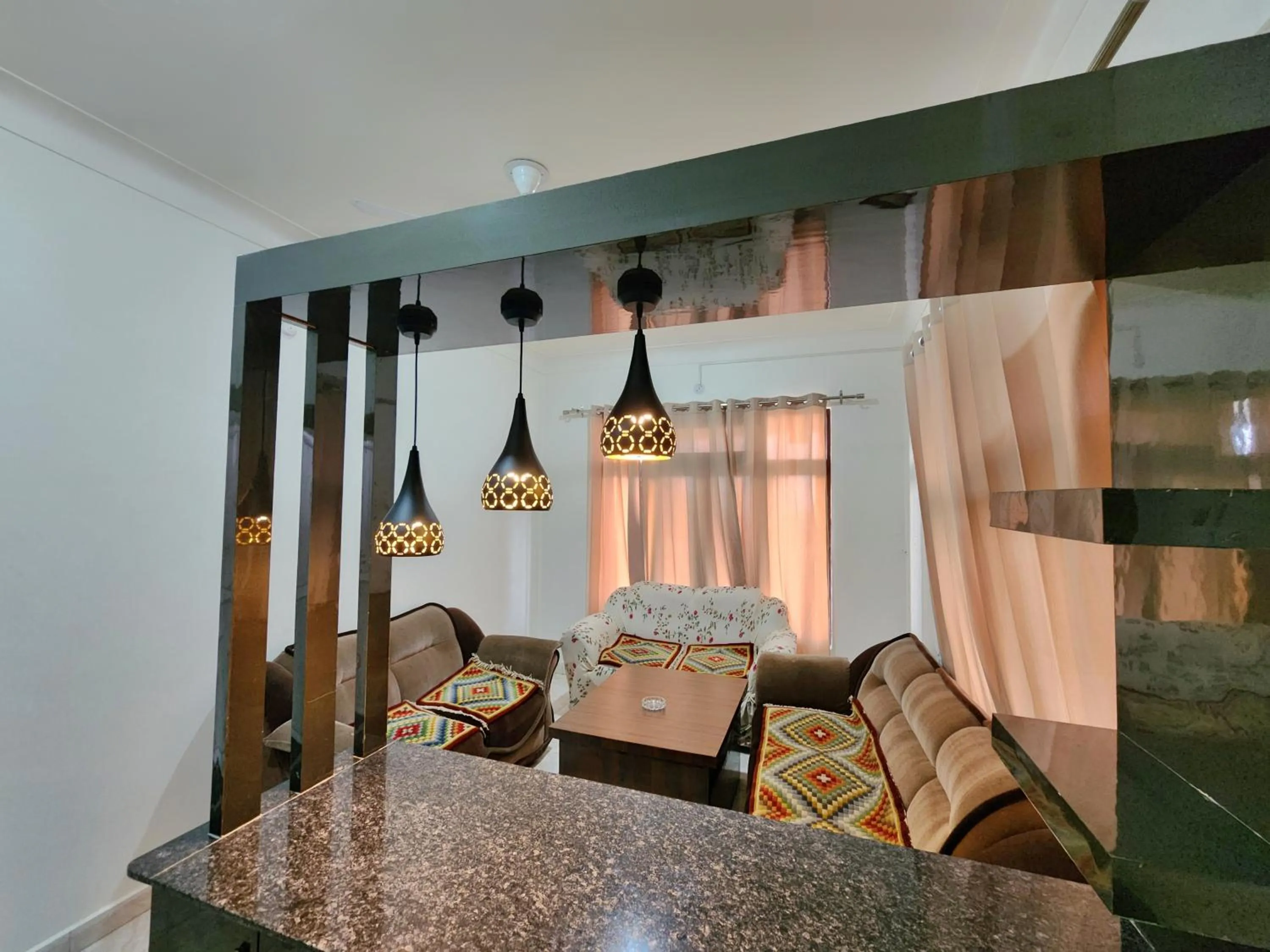 Living room in Dorjee House Bir