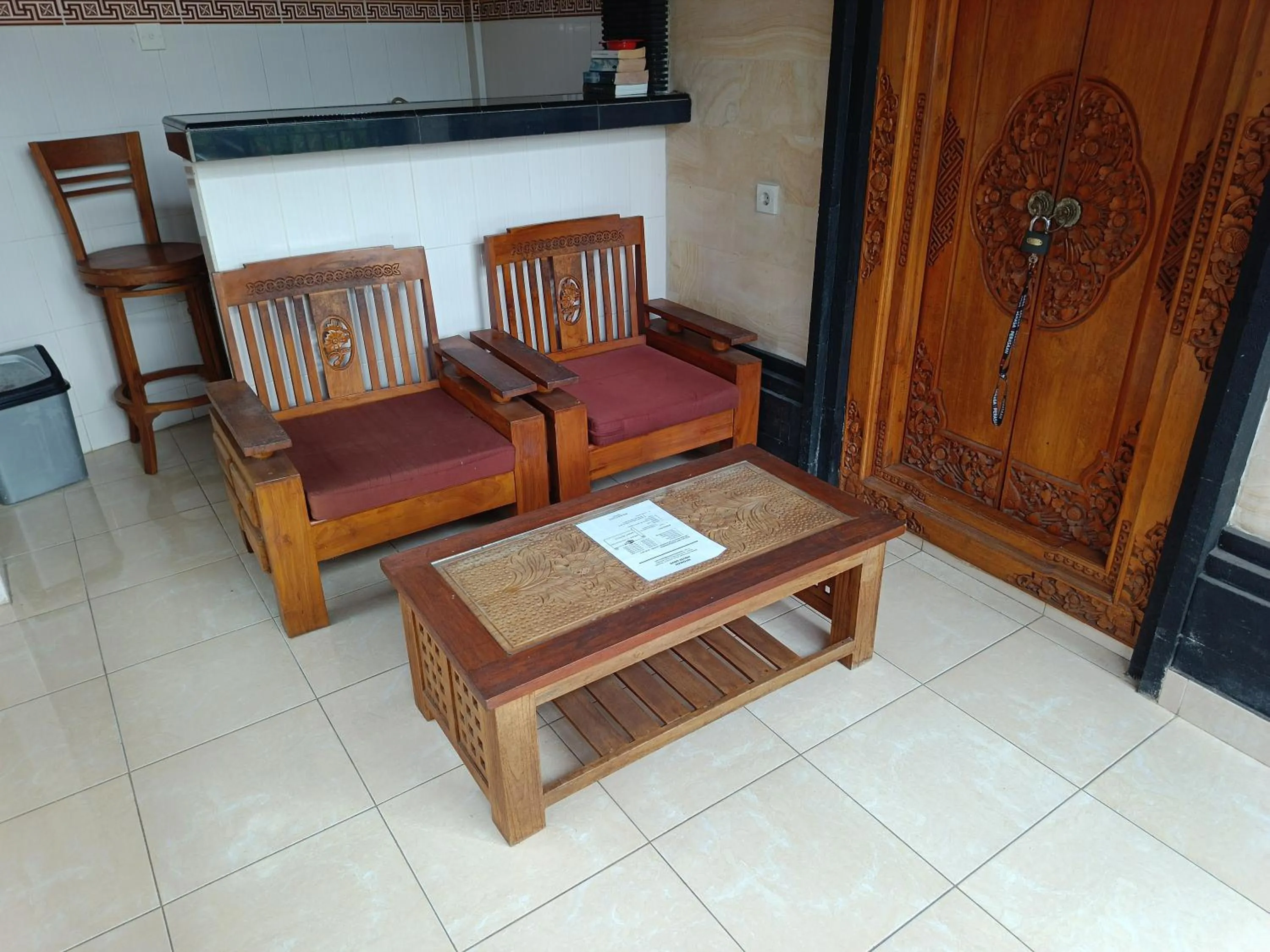 Seating area in Nyoman House Ubud