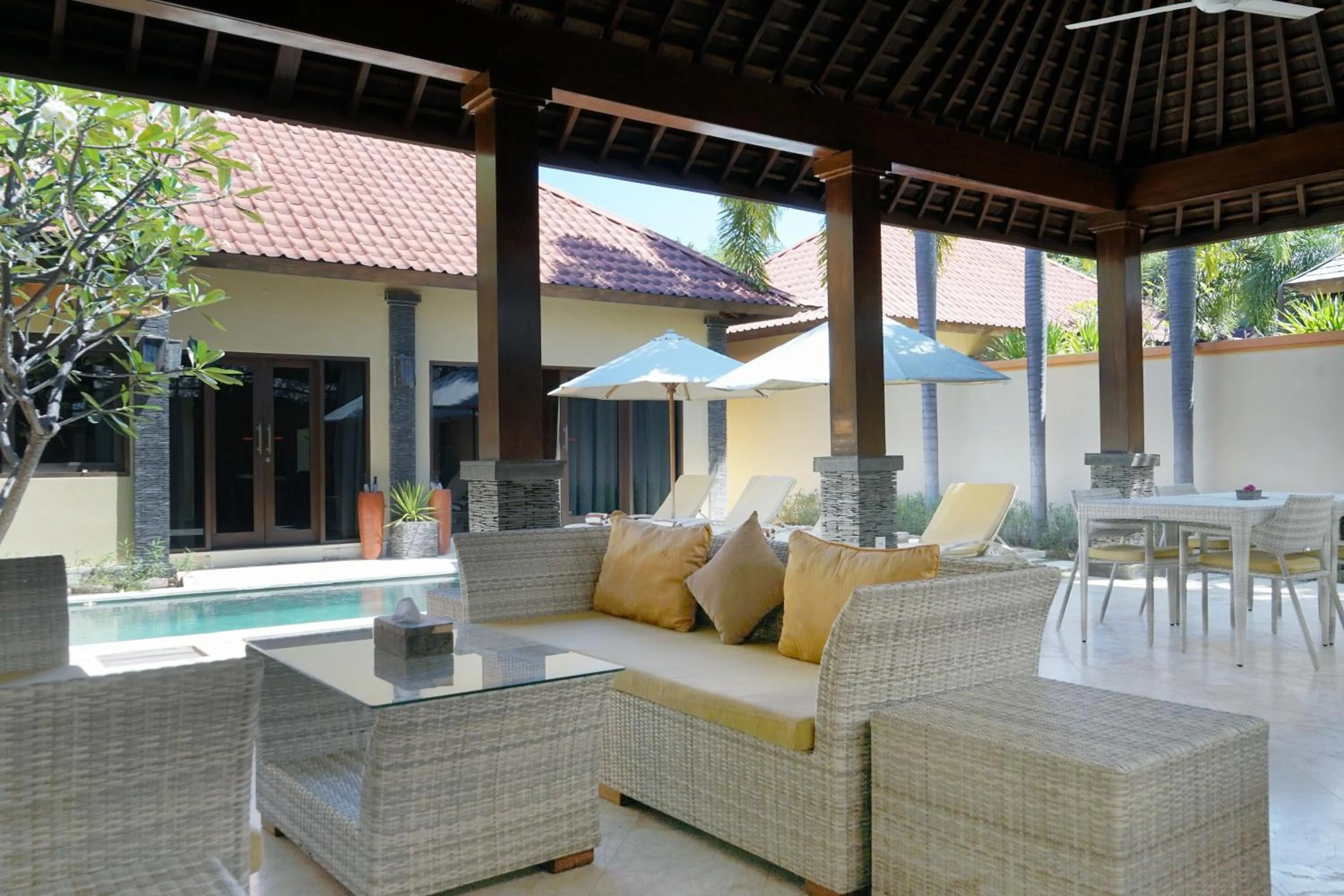 Seating area in Pearl of Trawangan