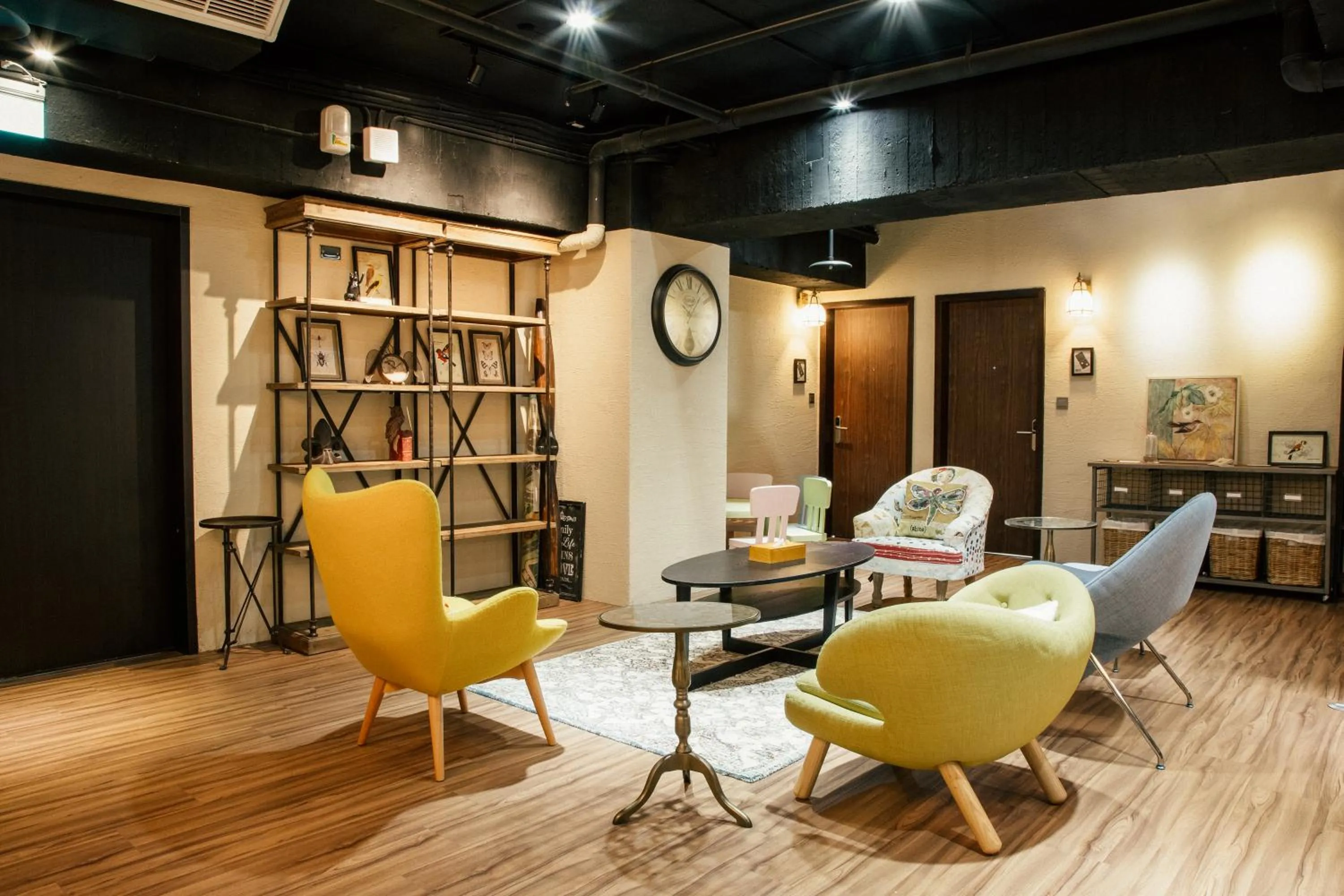 Seating area in NK Hostel