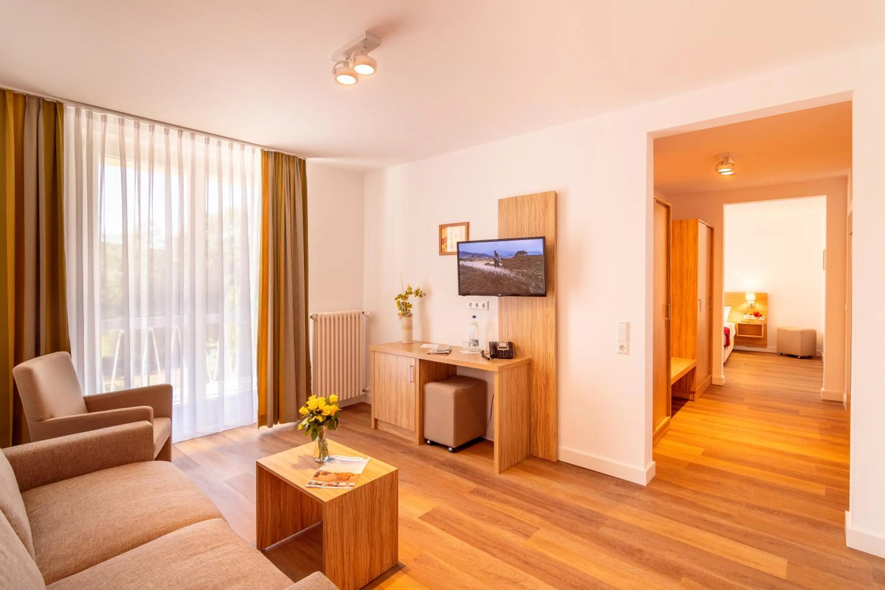 Seating area, Bed in Akzent Hotel Am Burgholz