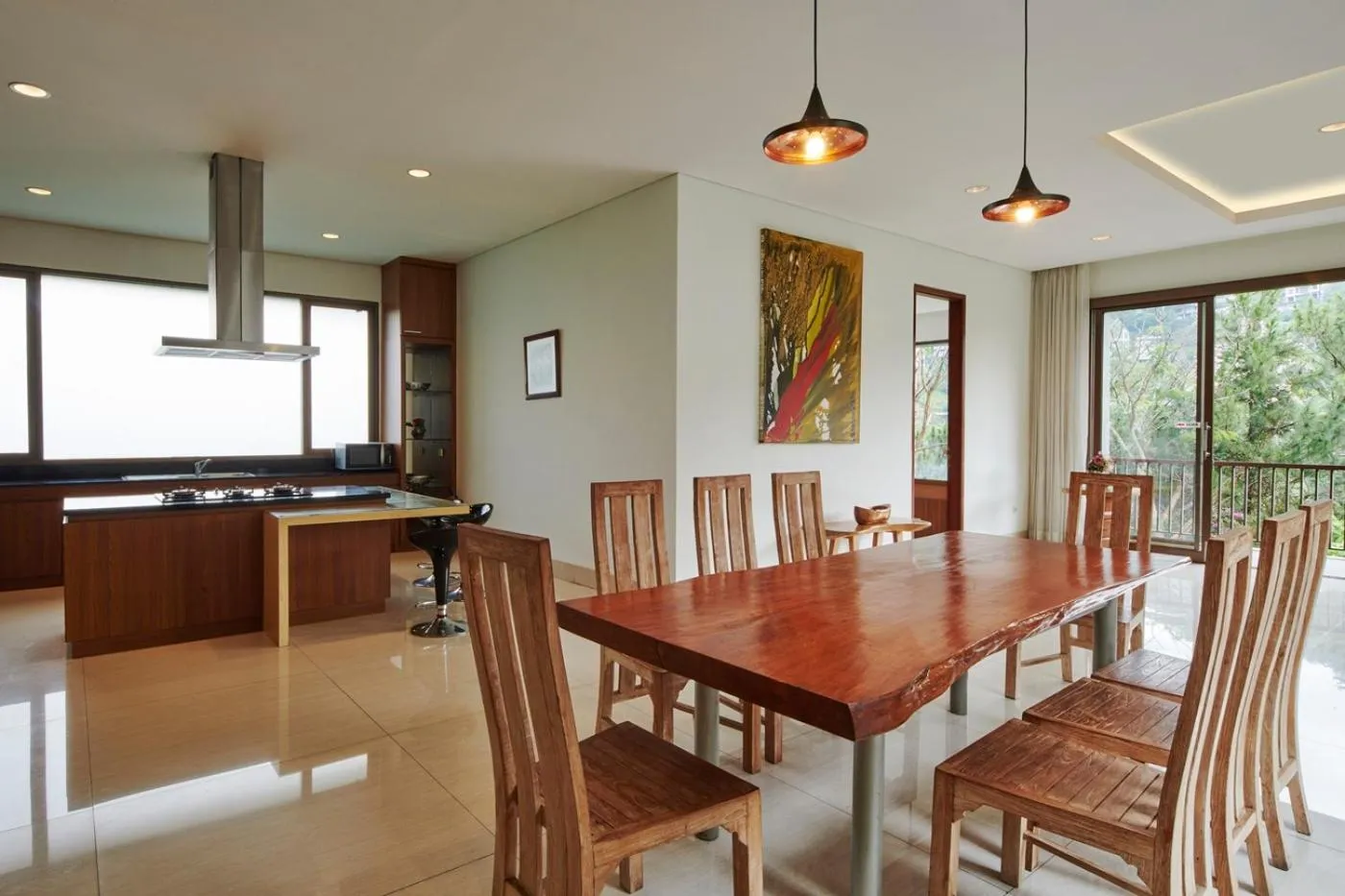 Dining area in Hikari Hill View Villa 7 bedrooms with a private swimming pool