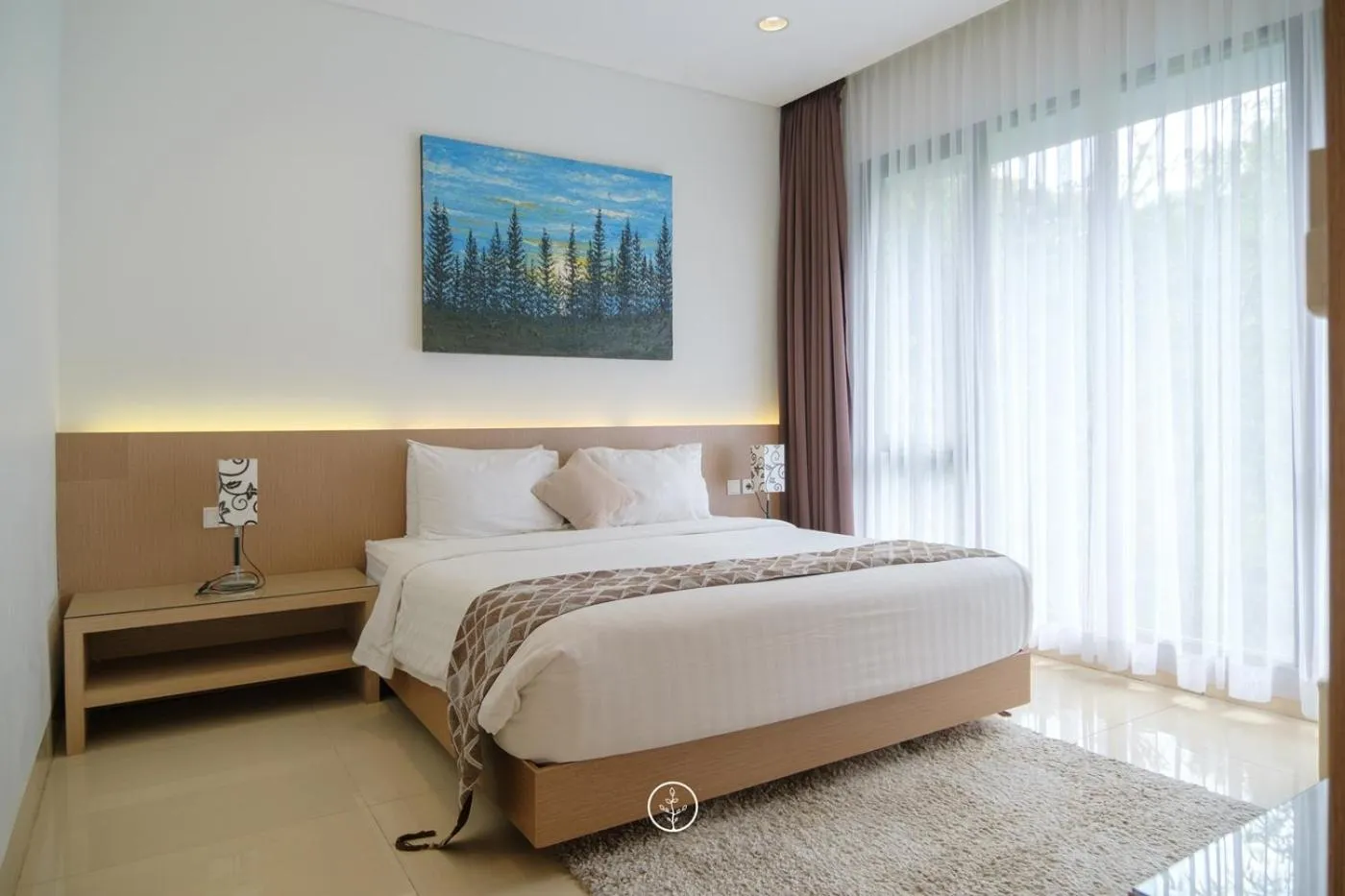 Bed in Hikari Hill View Villa 7 bedrooms with a private swimming pool