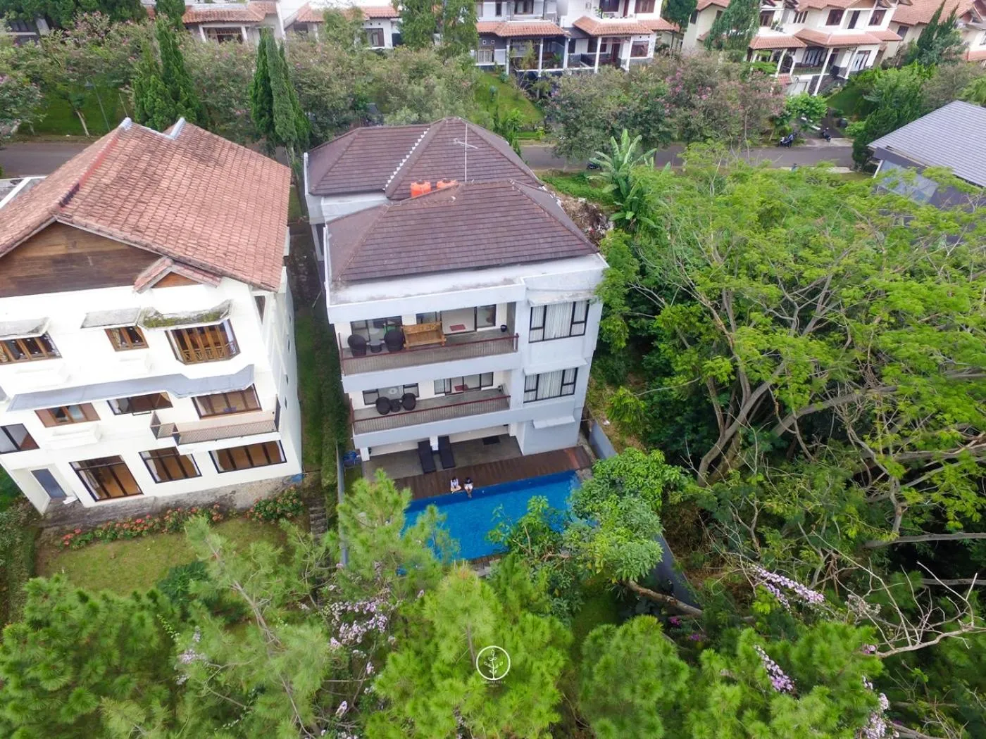 Bird's eye view in Hikari Hill View Villa 7 bedrooms with a private swimming pool