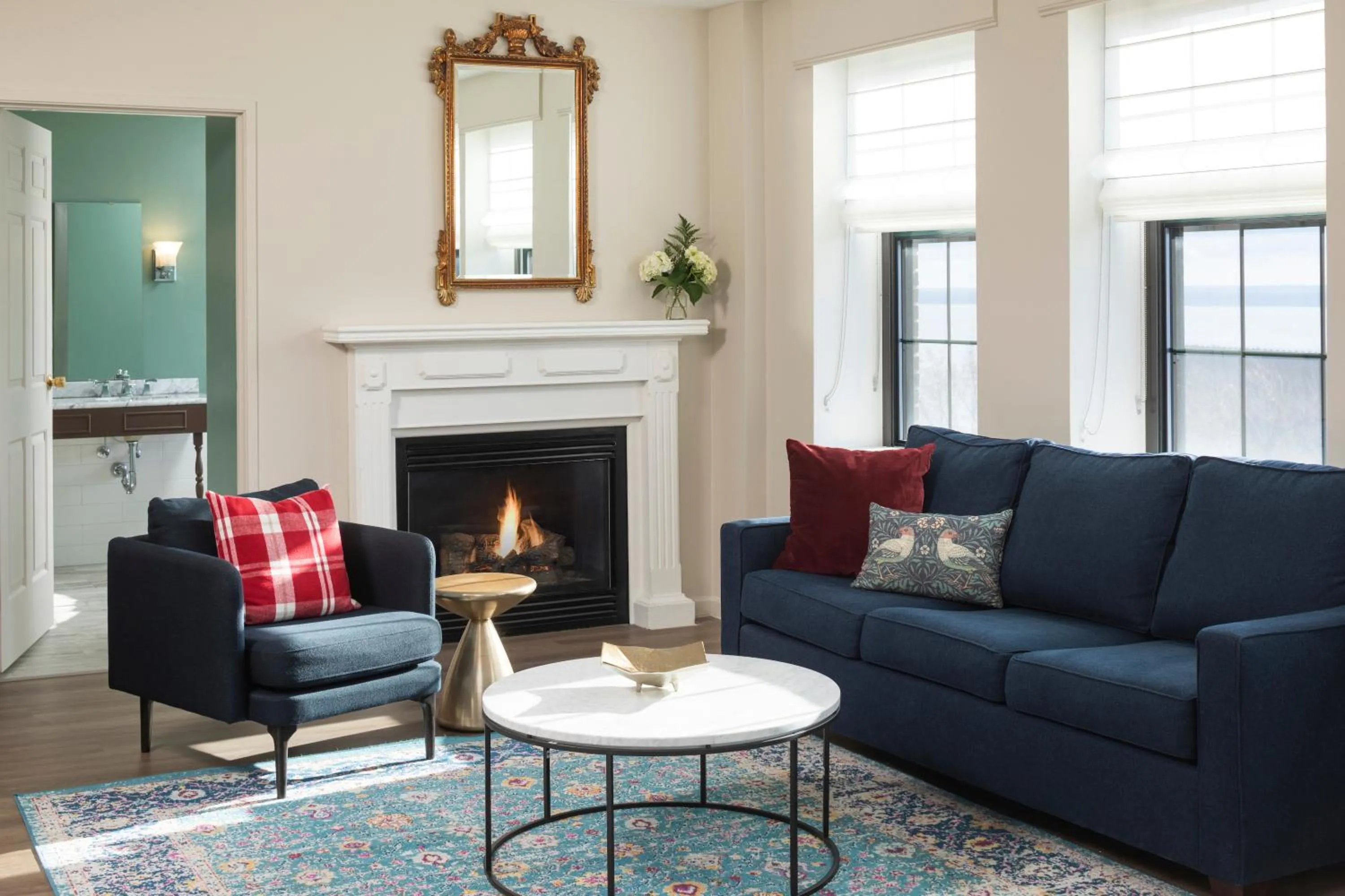 Seating area in Landmark Inn
