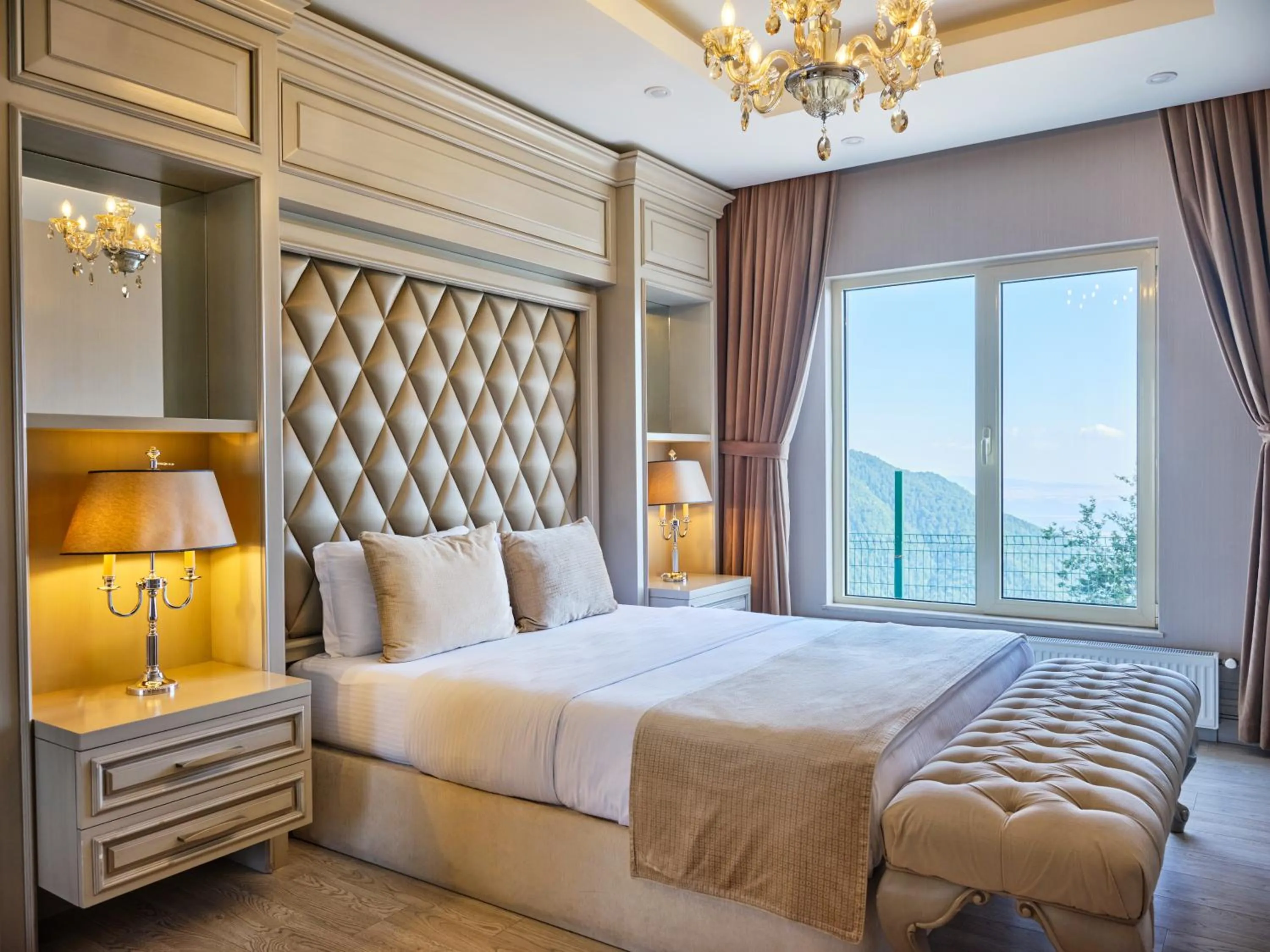 Bed in Qafqaz Tufandag Mountain Resort Hotel