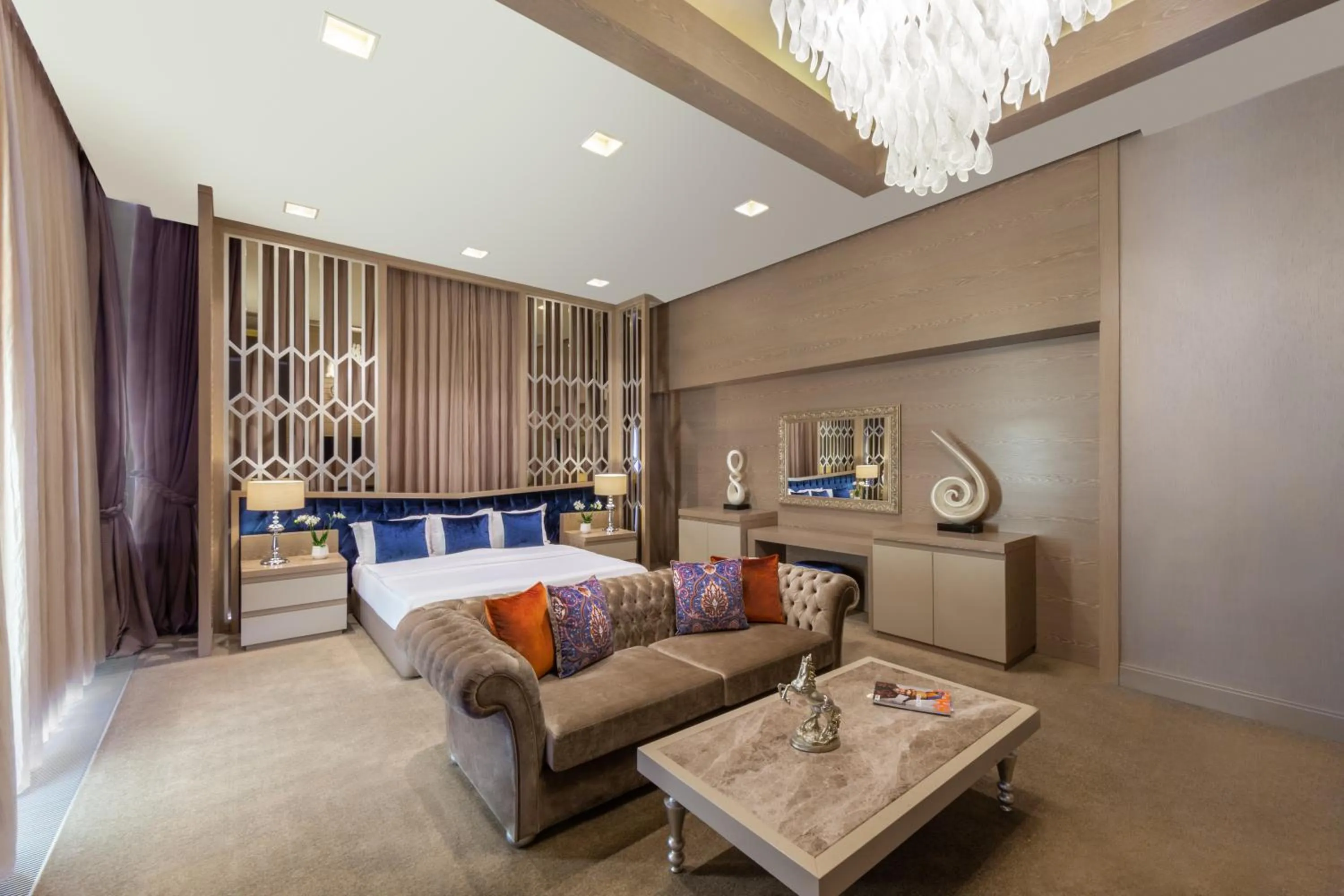 Living room, Bed in Qafqaz Tufandag Mountain Resort Hotel