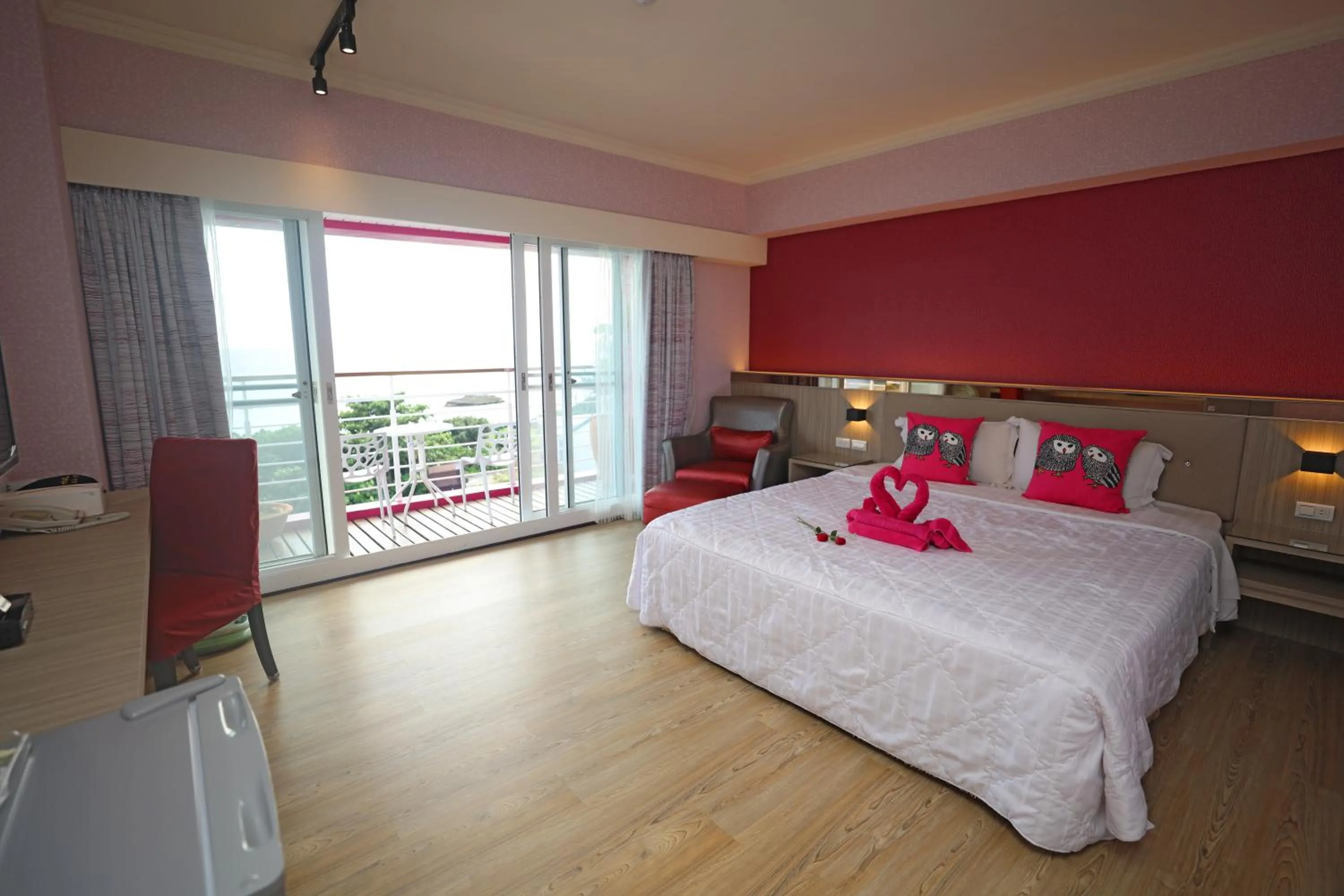 Bed in 墾丁品喬旅店